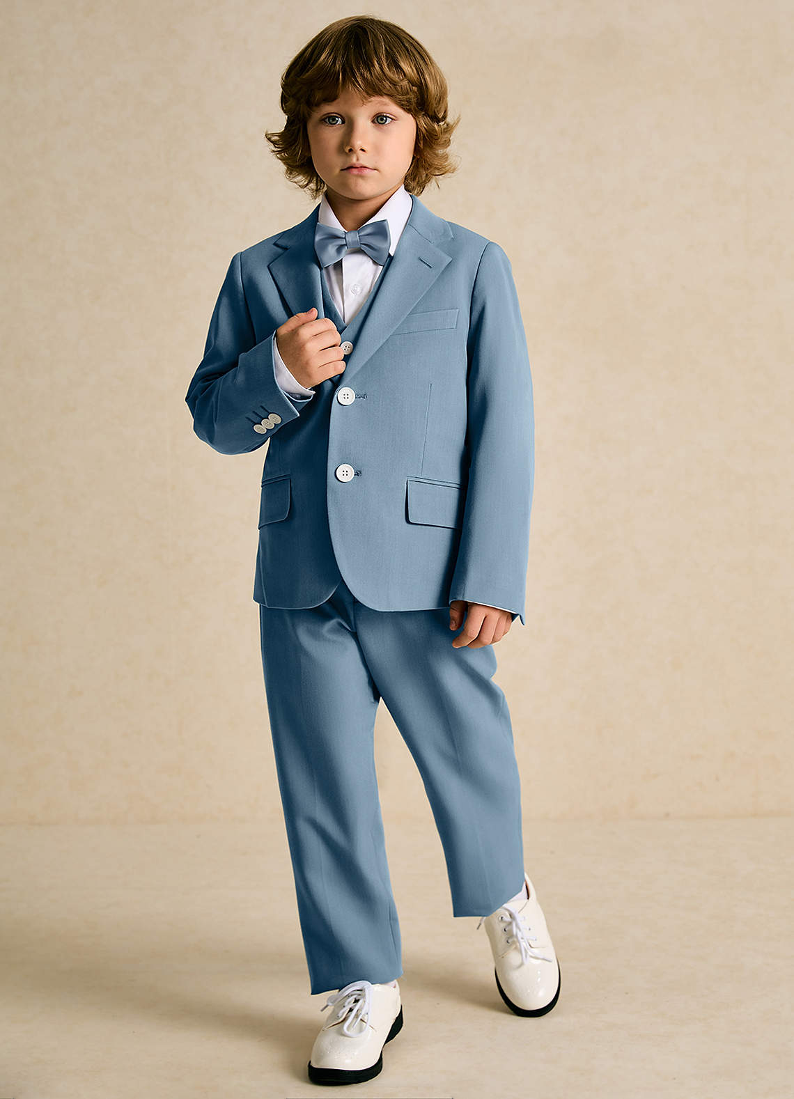 front Oliver Boys Light Blue 5-Piece Suit