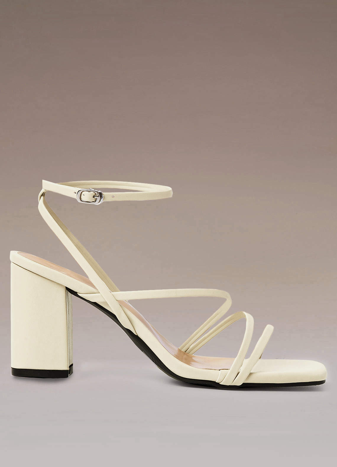 front Ankle Strap Block Heel Sandals