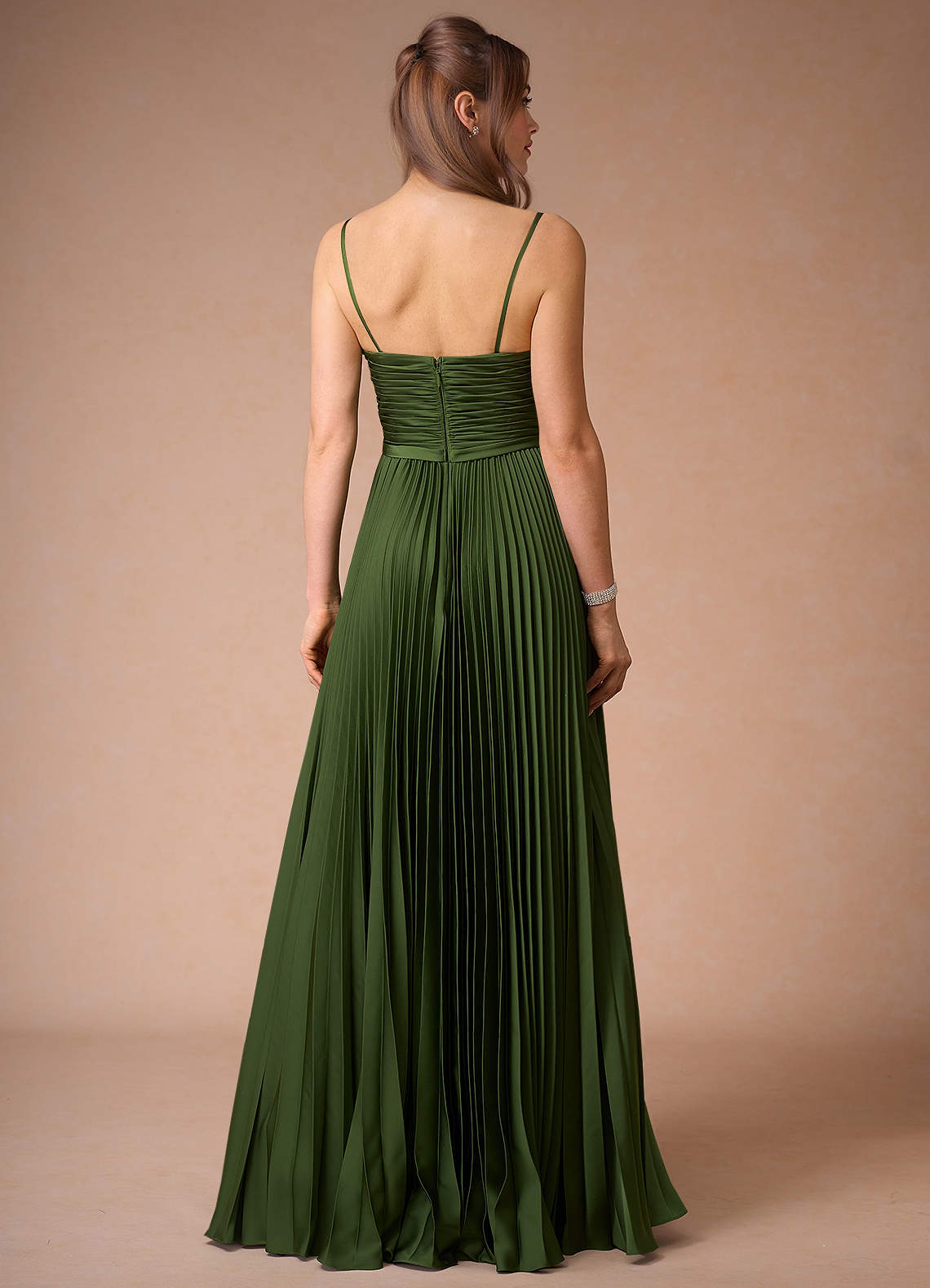Eileen Olive Green Gown Ready to Ship | Azazie