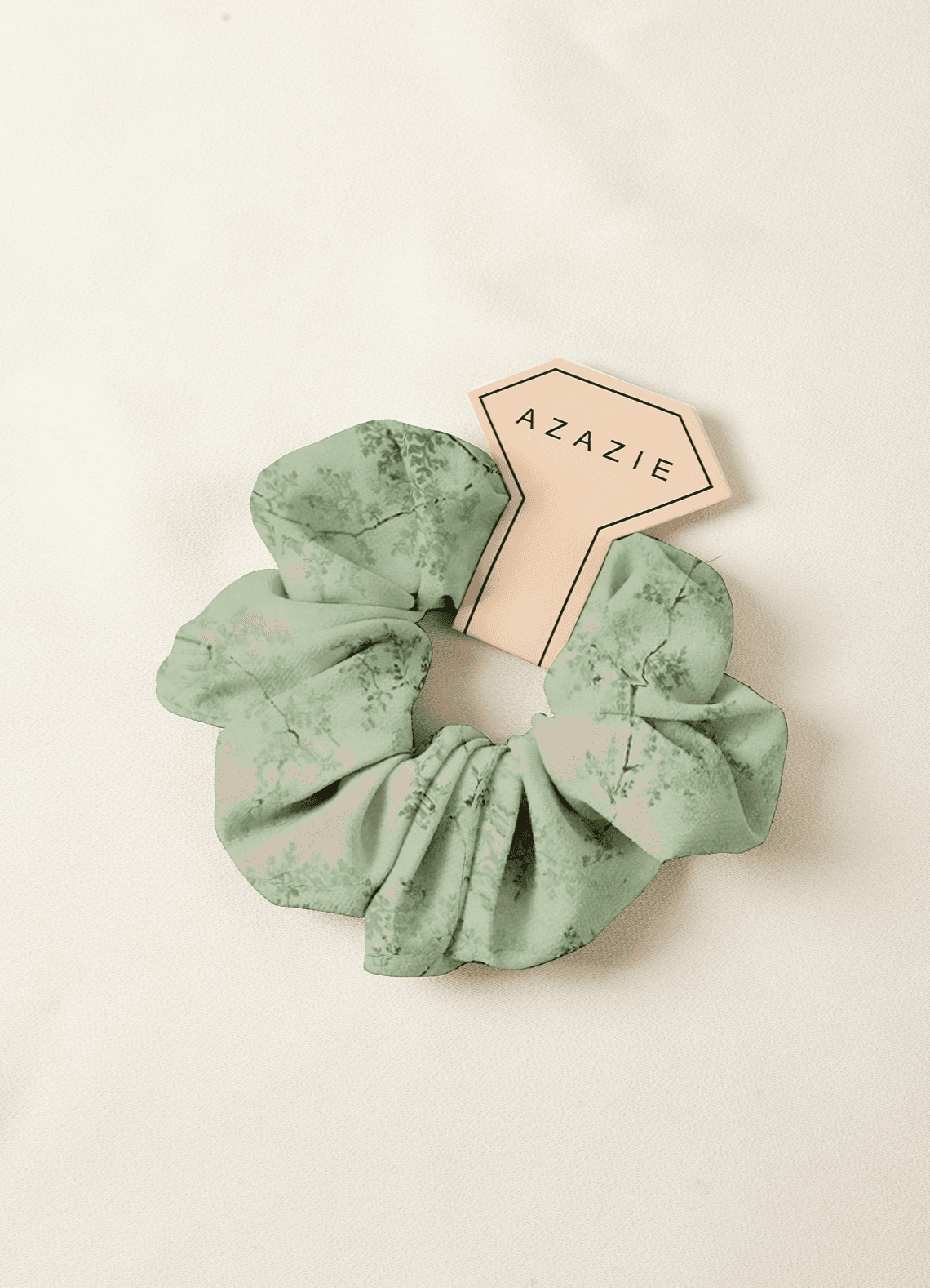 front Farblich passendes Chiffon-Haargummi-Set für Brautjungfern in Übergröße
