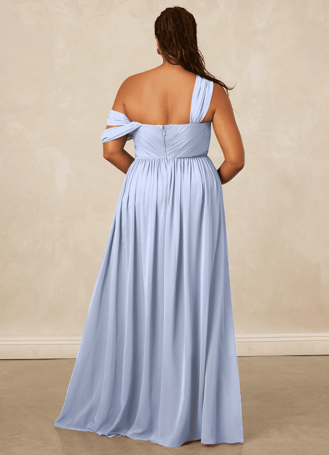 Christian Siriano Bridal for Azazie 1014 Bridesmaid Dresses Ice A-Line Off the Shoulder Chiffon Dress image16