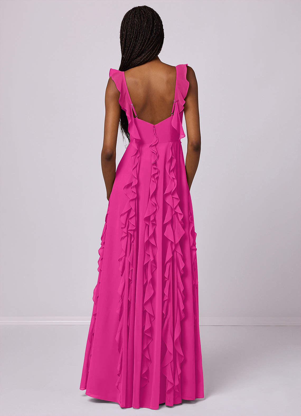 Barbie ♥ Azazie Bridesmaid Dresses A-Line Chiffon Floor-Length Dress with Pockets image5
