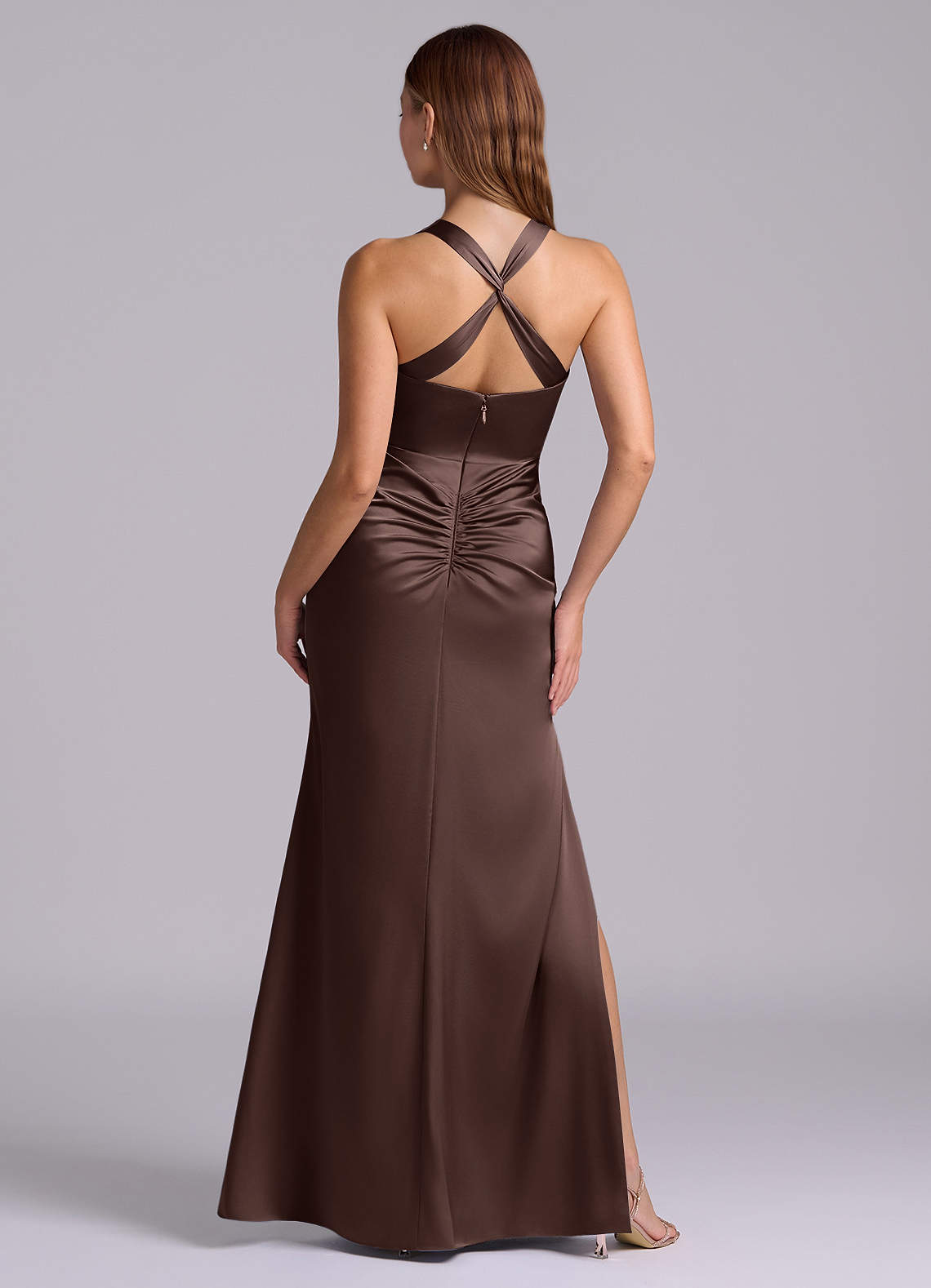 green emerald velvet dress Anne Formal Lattice Satin Dress
