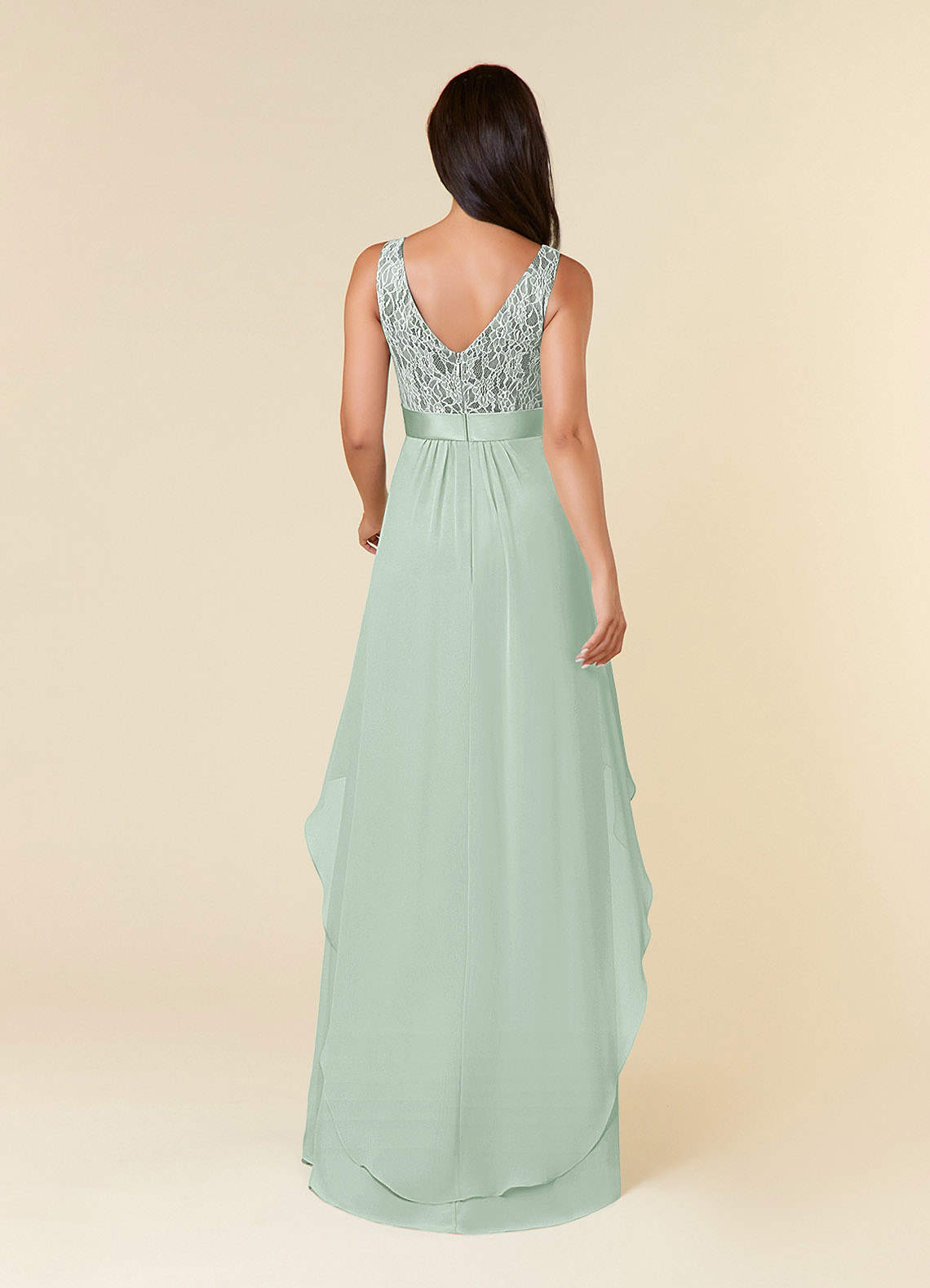 Azazie Xella Mother of the Bride Dresses Agave A-Line Lace Chiffon Dress image3