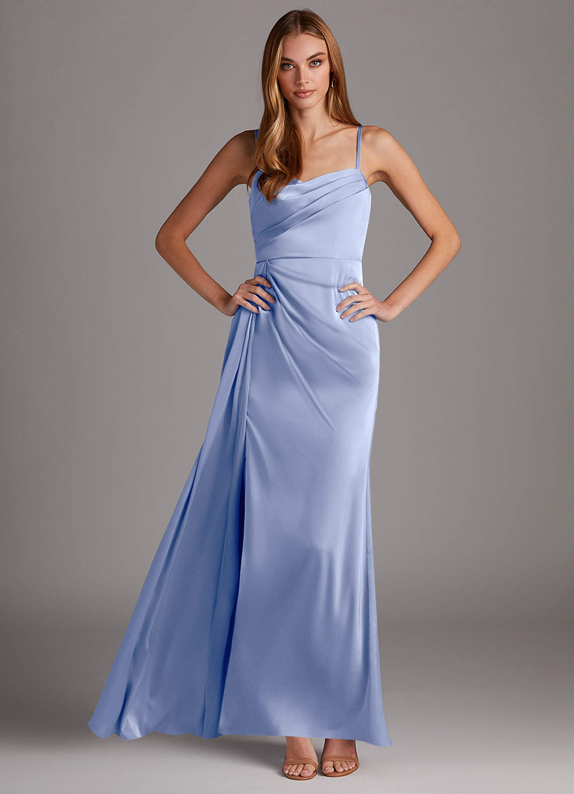 Azazie Bona Stretch Satin Dress Final Sale  image1
