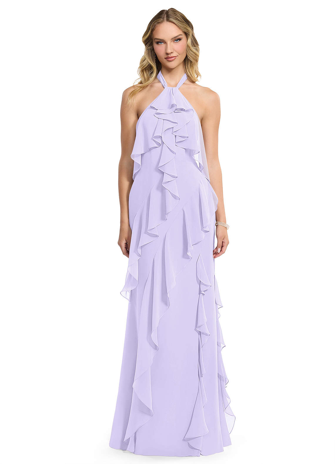 Long A-line Side Slit Purple Chiffon Bridesmaid Dresses Long A-line Side Slit Purple Chiffon Bridesmaid Dresses