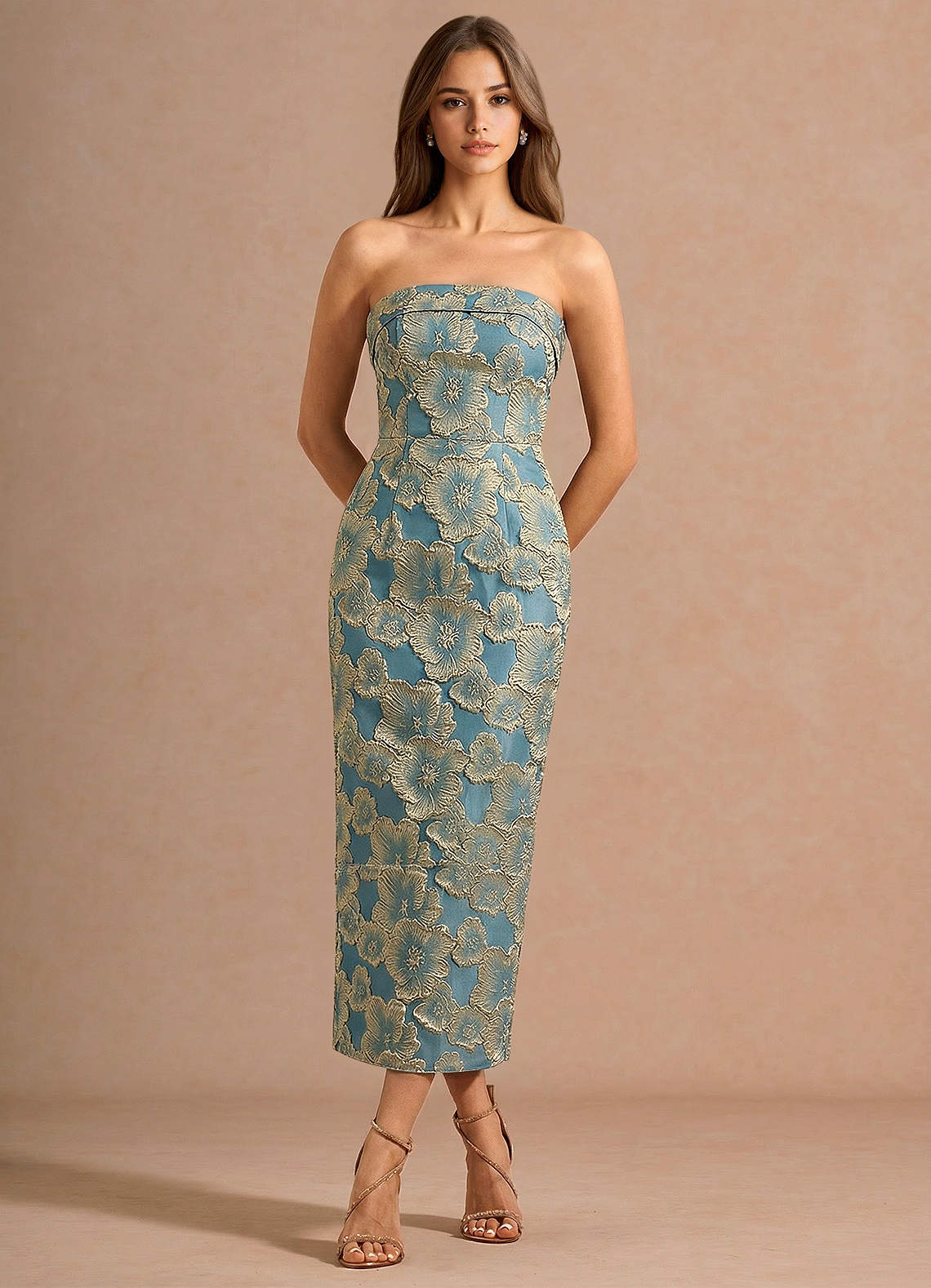 Valorae Lake Blue Maxi Dress | Azazie