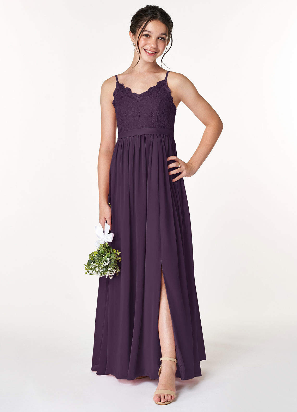 Bridesmaid plum hot sale dress