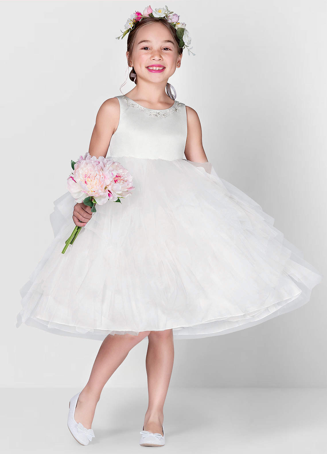 Azazie Redondo Flower Girl Klänningar Klänning Balklänning i Tyll Broderad image1