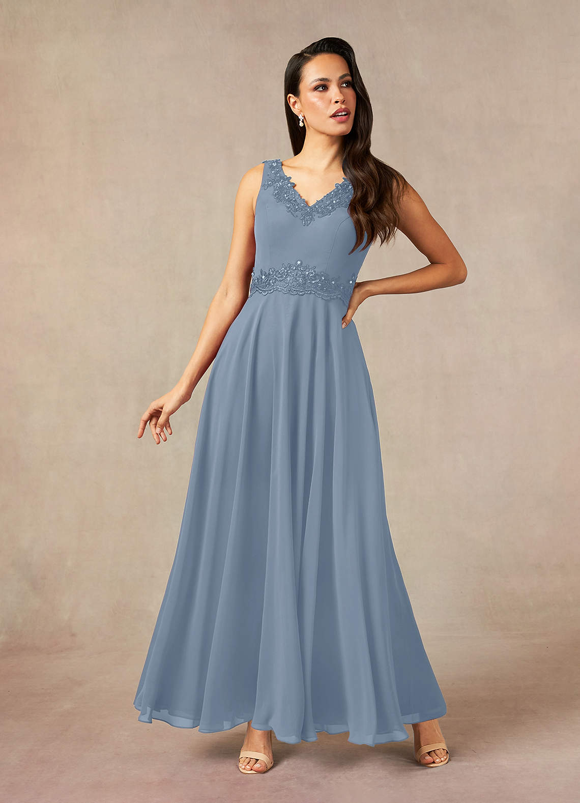 Chiffon ankle hot sale length dress