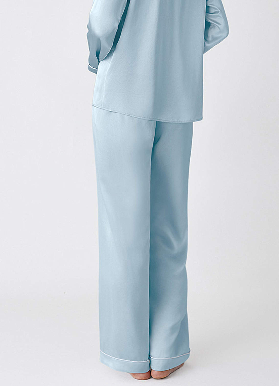 front 100% Washable Silk Pajama Pants