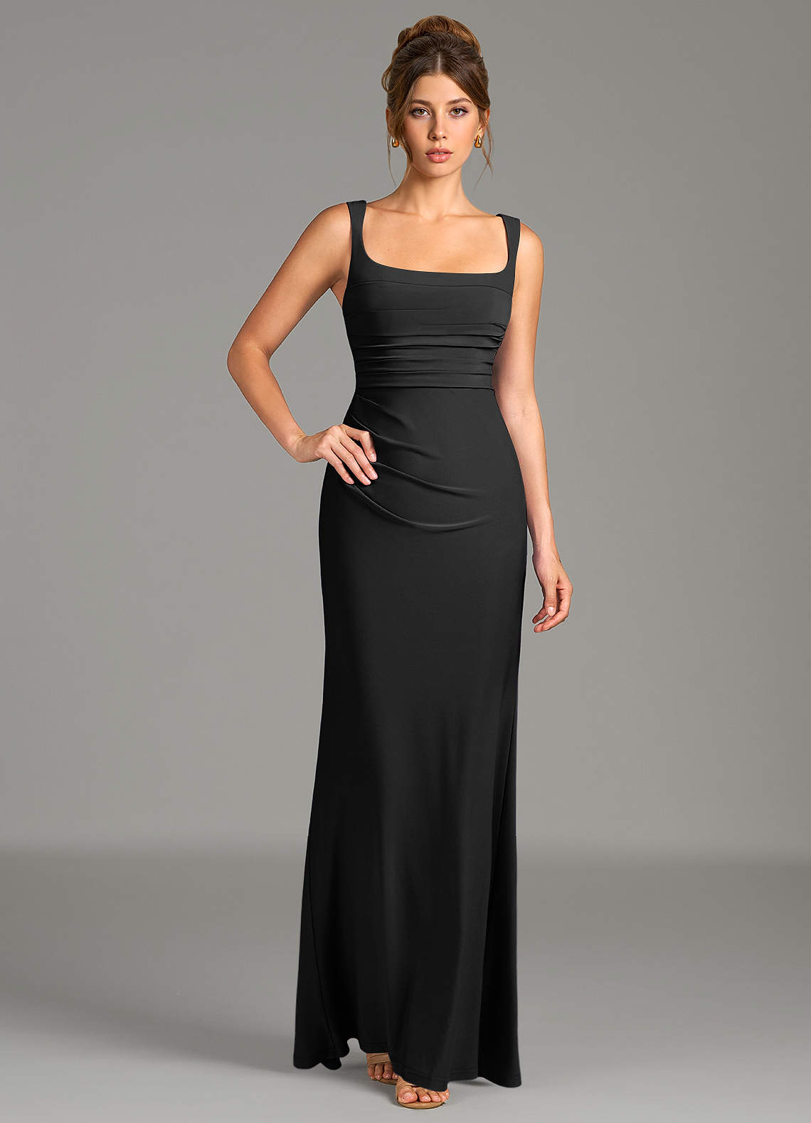 long sleeve clubwear dresses Gorgeous Evening Dress A-Line Jewel Neck With Train Long Sleeves Zipper Lace Lace Formal Party Dresses main image 1