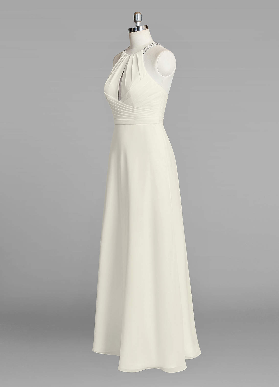 Azazie Selena Wedding Dresses Sheath Sequins Chiffon Floor-Length Dress image1