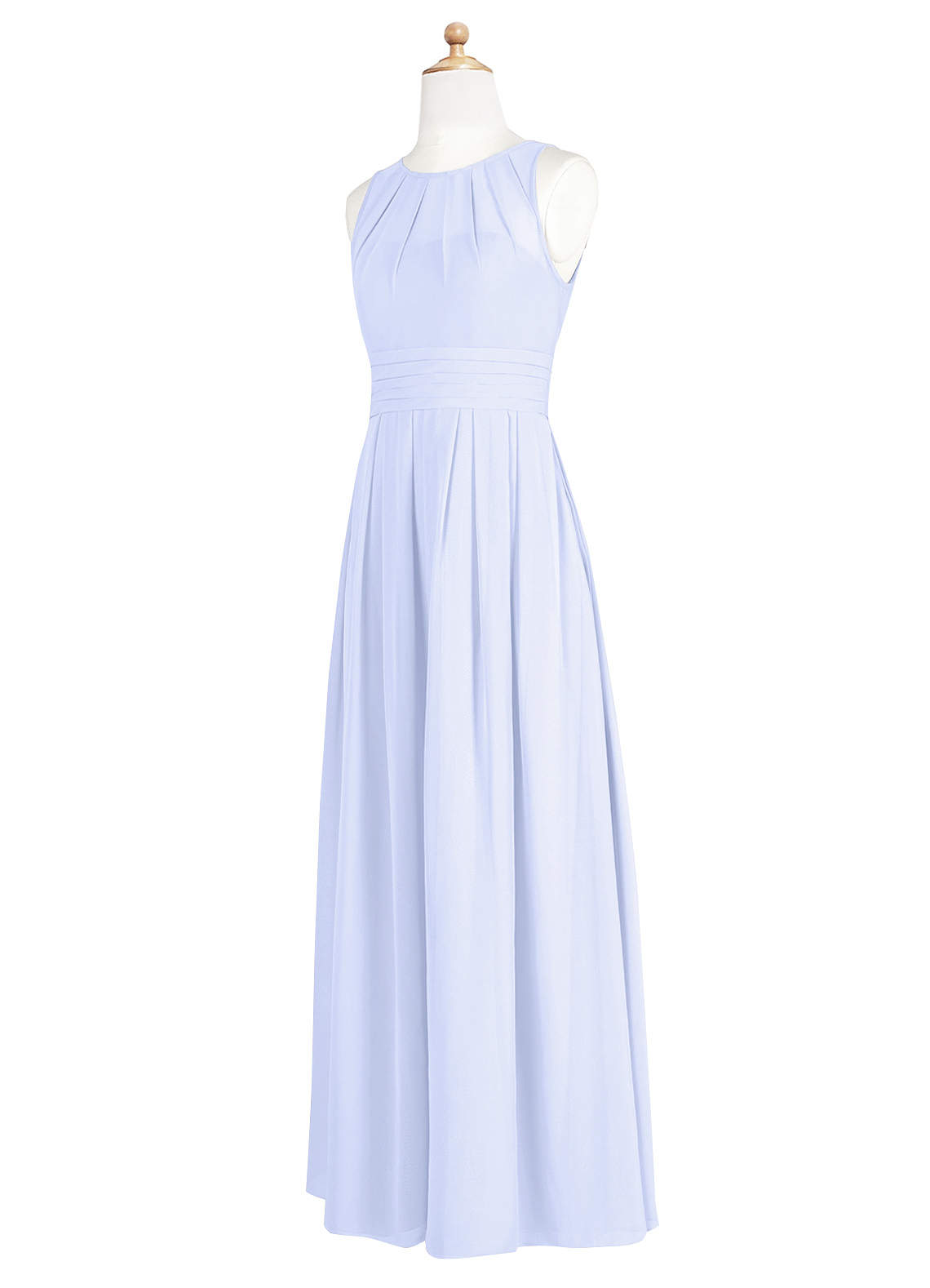 Azazie Bibiane A-Line Pleated Chiffon Floor-Length Junior Bridesmaid Dress image1