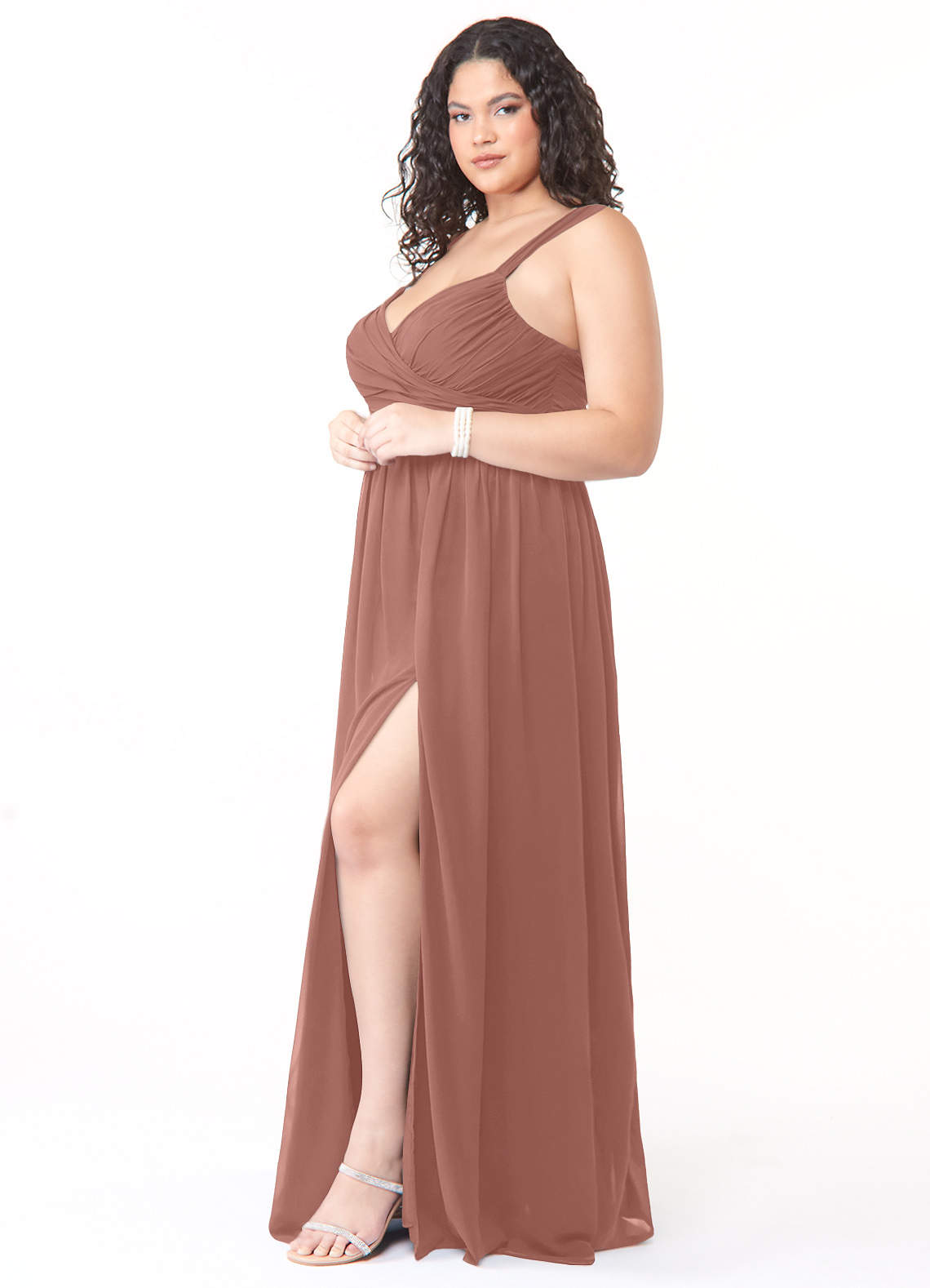 Azazie Aziza Cedar Rose Chiffon Bridesmaid Dresses | Azazie CA