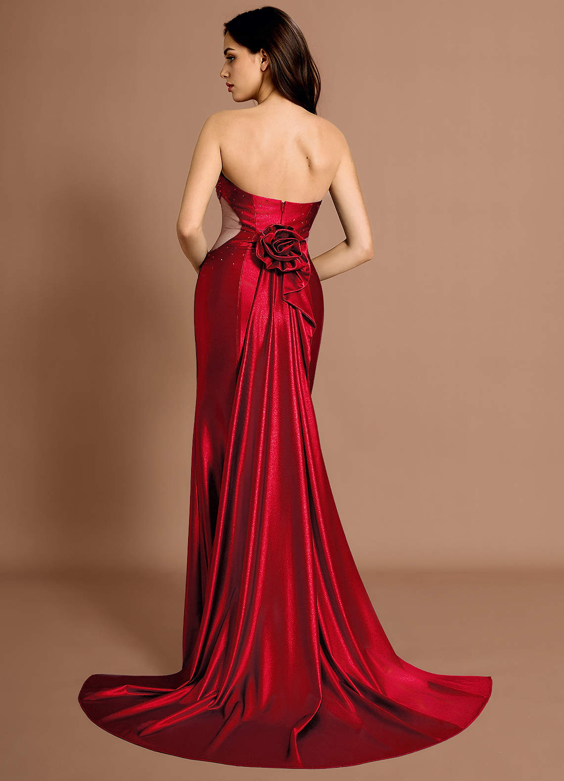 Doriane Cherry Red Maxi Dress image1