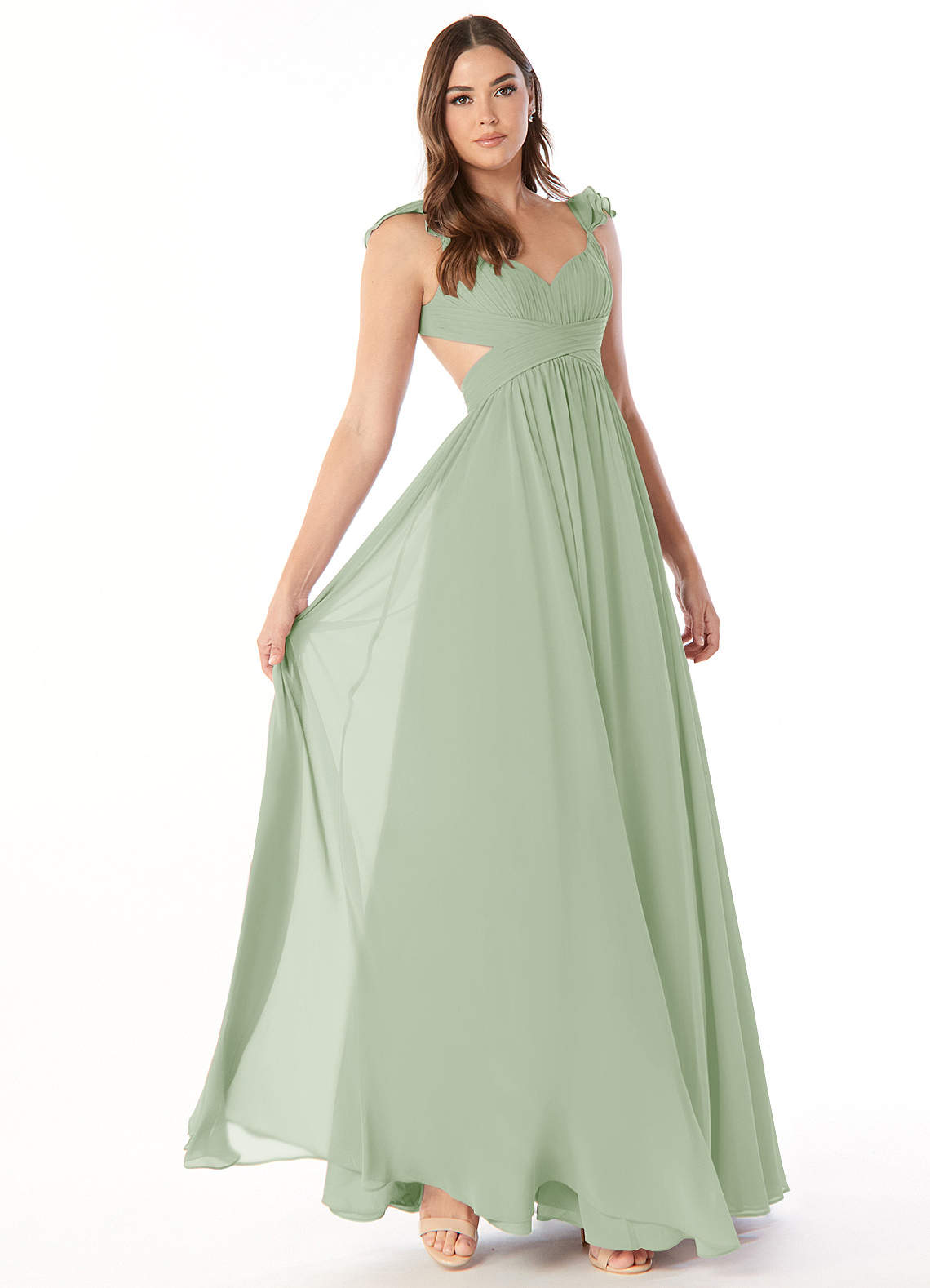 Azazie dusty on sale sage bridesmaid dresses