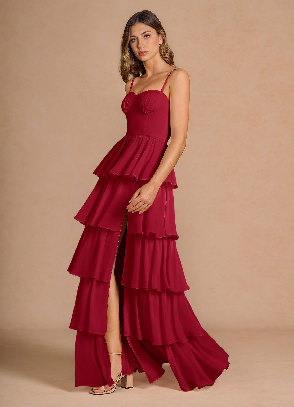 Kleid Kalista Kirschrot image1