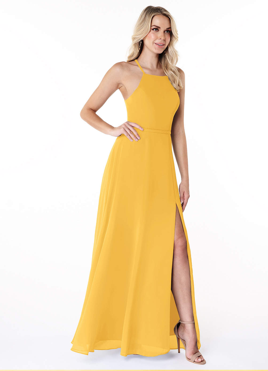 Azazie Bree Marigold Bridesmaid Dresses Azazie