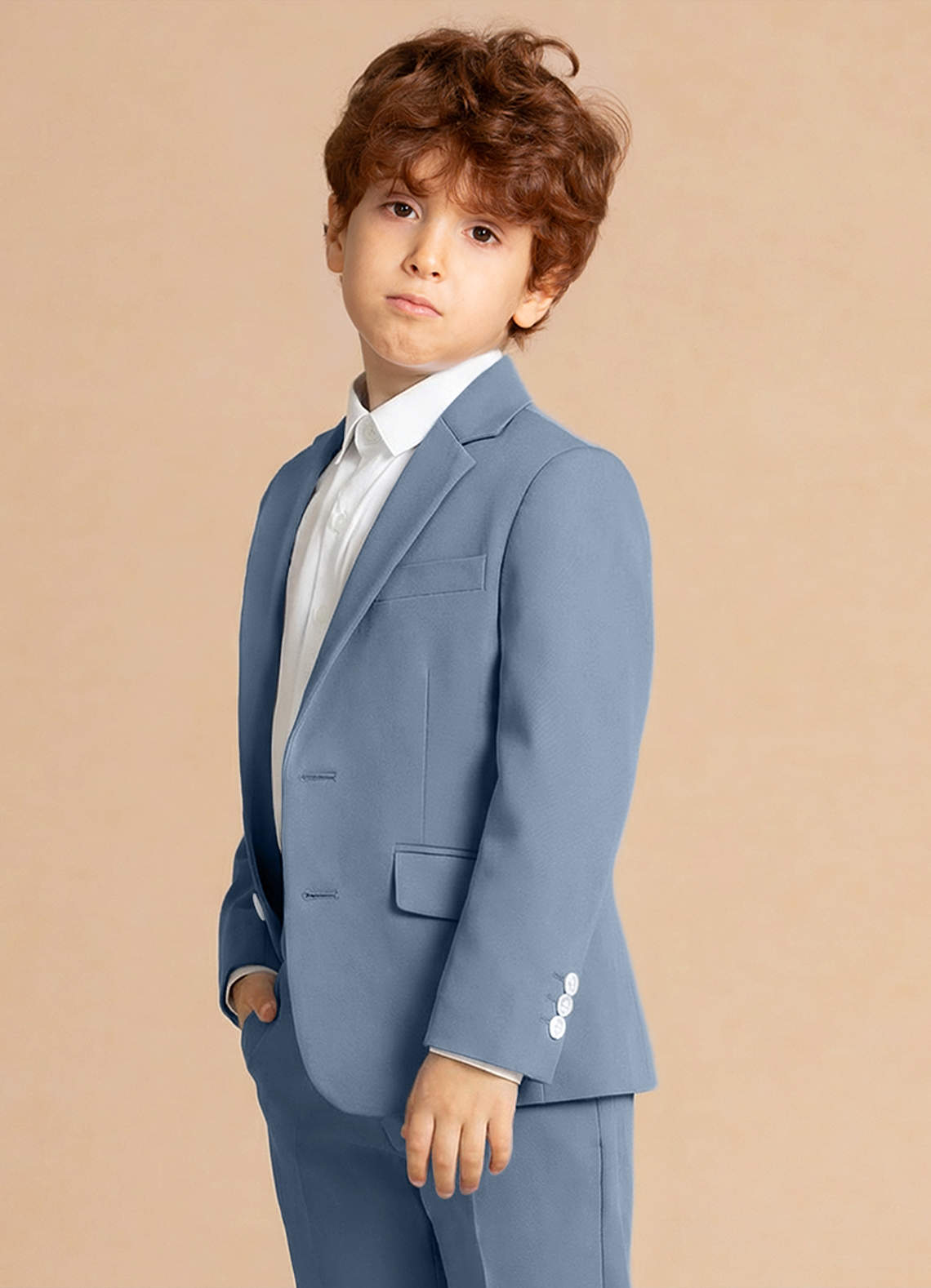 front Finn Bleu Poussiéreux Veste de garçon