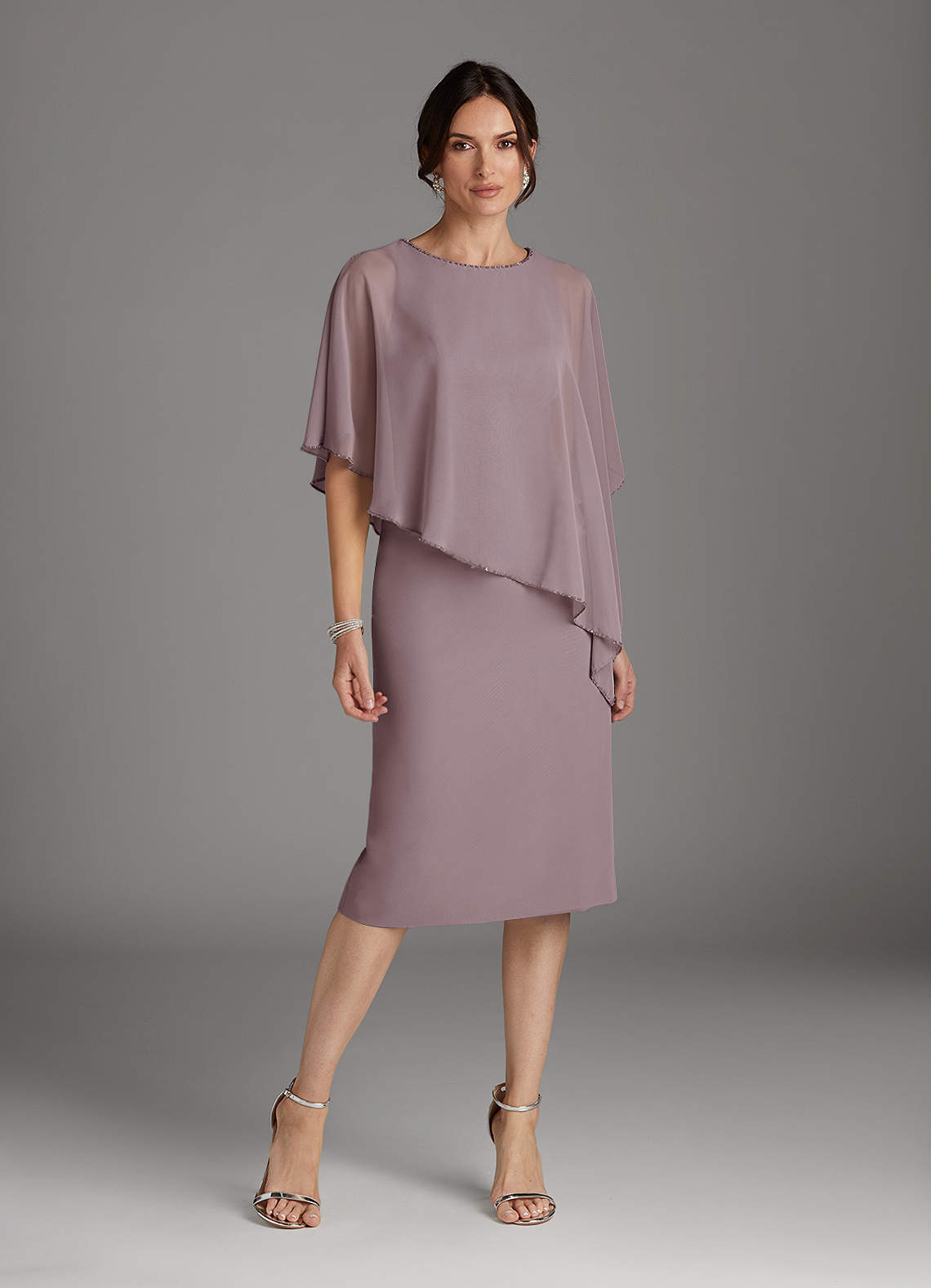 Azazie Sparrow Mother of the Bride Dresses Dusk Sheath Sequins Chiffon Dress image1