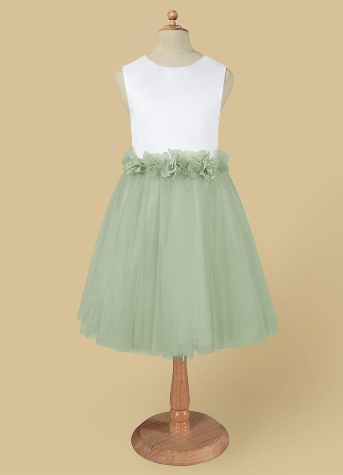 ◆Loulouseoul◆ Tulip Sleeveless Dress Olive Olive Satin Mini Dress - Sleeveless Mock Neck Dress - Mini