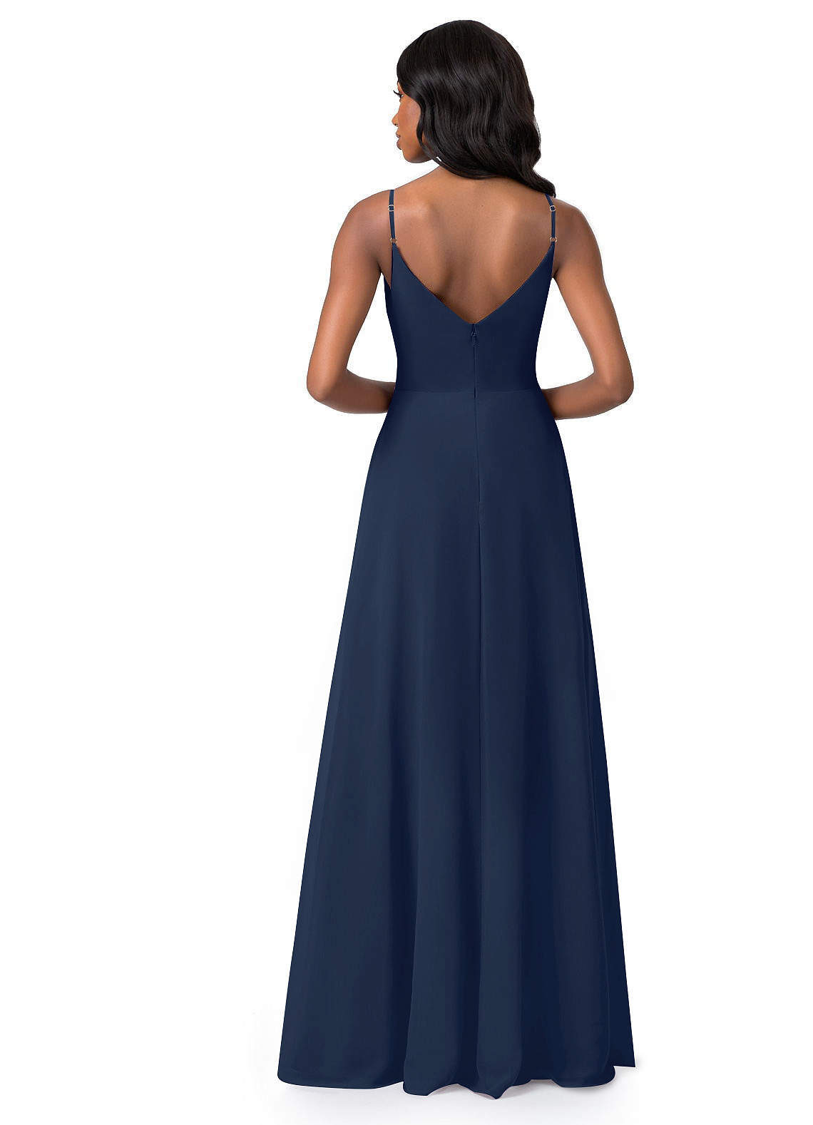 Azazie Daenerys Bridesmaid Dresses A-Line Cowl Chiffon Floor-Length Dress image1