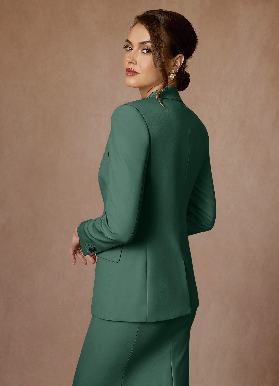 front Kennedy Eucalyptus Structured Stretch Dress