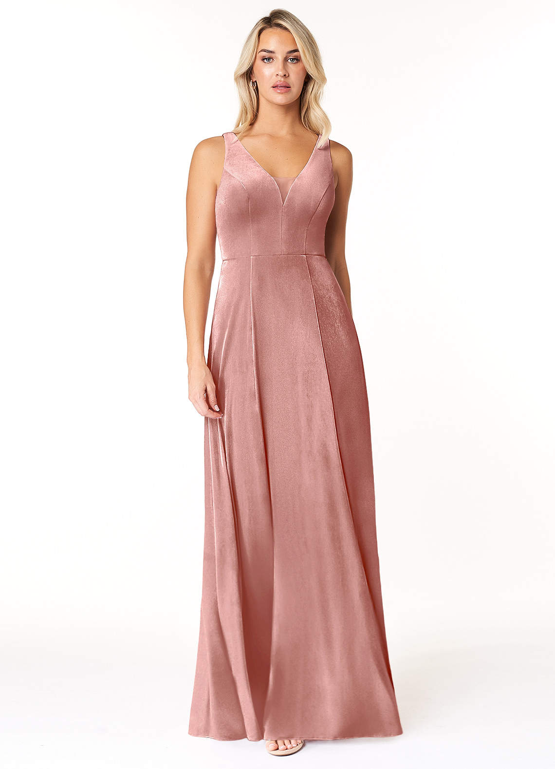Dusty Rose Azazie Sommer Velvet Dress Bridesmaid Dresses | Azazie