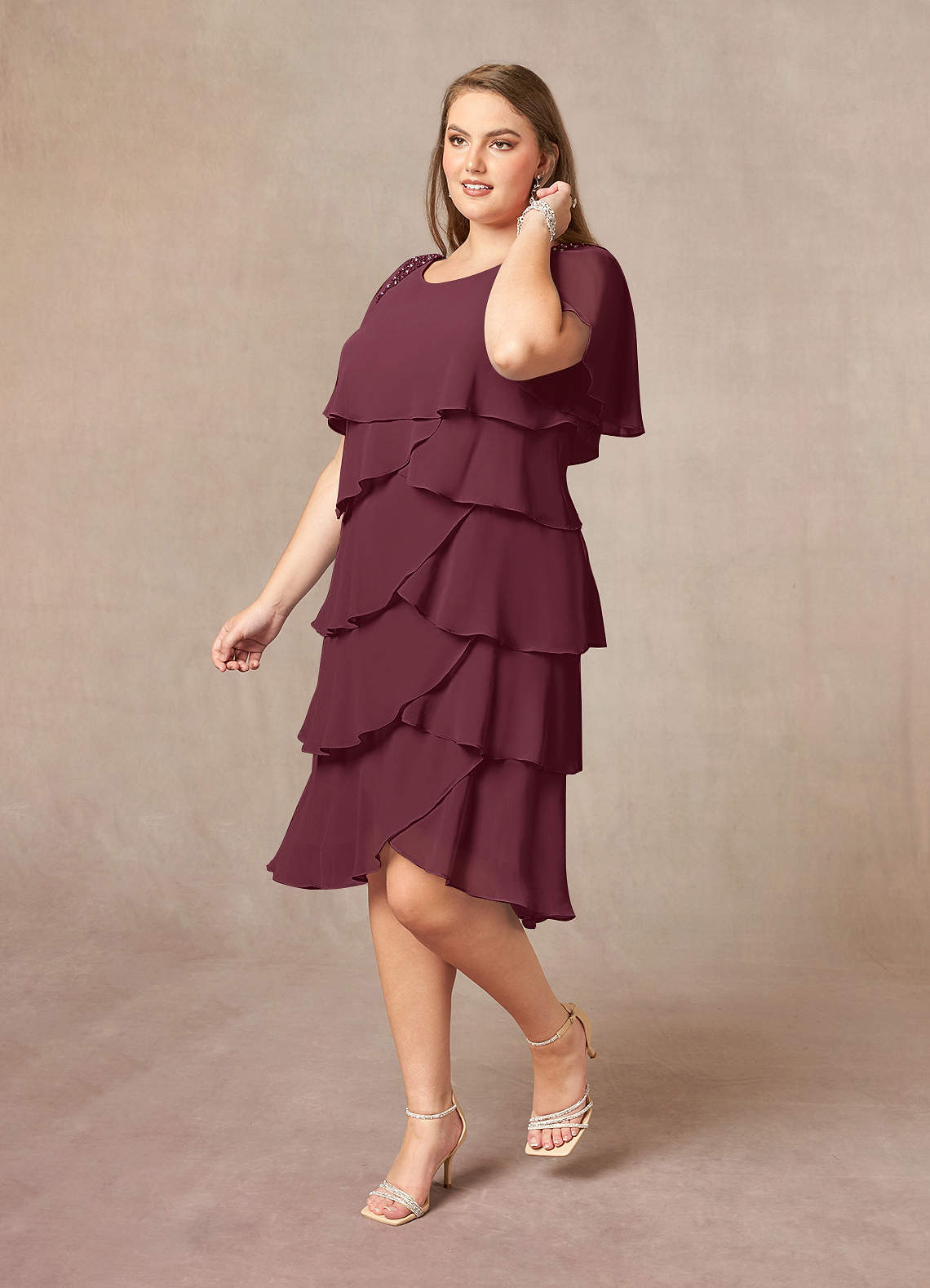 white christmas dresses La Femme Plus Size Short Jersey Off The Shoulder Dress - Red