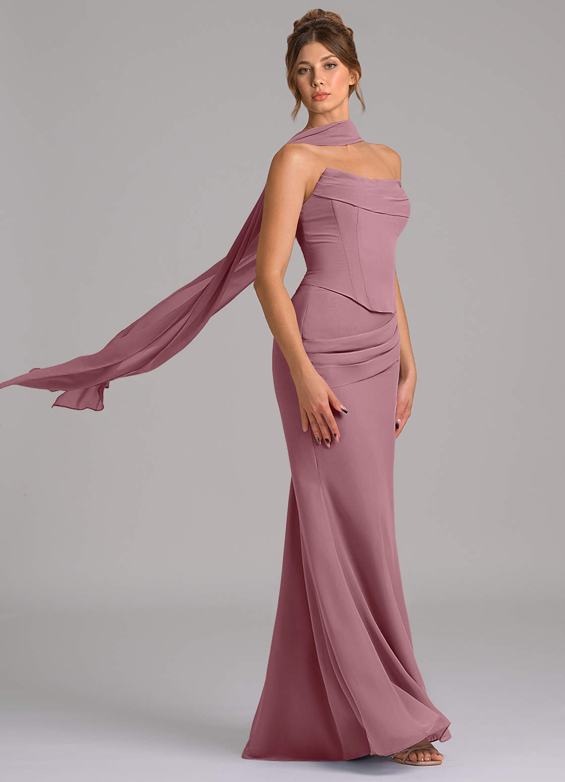 Azazie Sorrel Vintage Mauve Chiffon Bridesmaid Dresses | Azazie