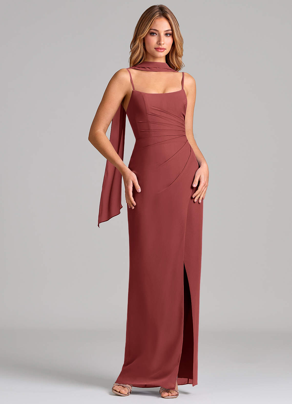 terracotta bridesmaid dresses azazie Sheath Scoop Neck Floor-Length Chiffon textureless sheath skirt. Roxy | Dresses | Size:2 years 1DR4109 Bridal party