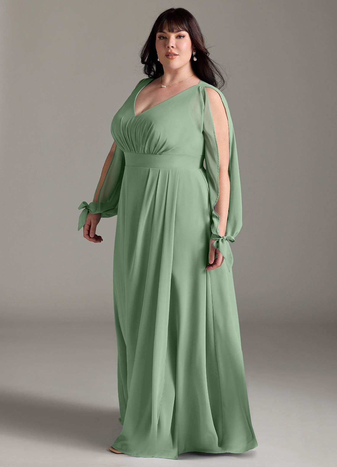 Azazie Matilda Ready to Ship Matcha Chiffon Bridesmaid Dresses | Azazie