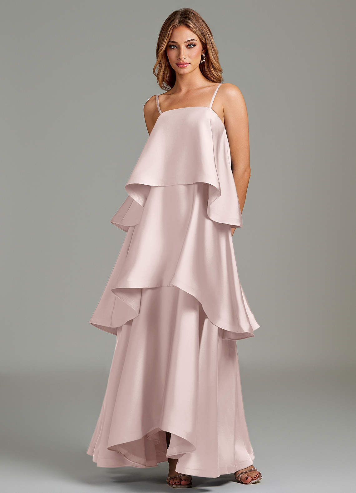 azazie blush pink bridesmaid dresses Azazie Kimber