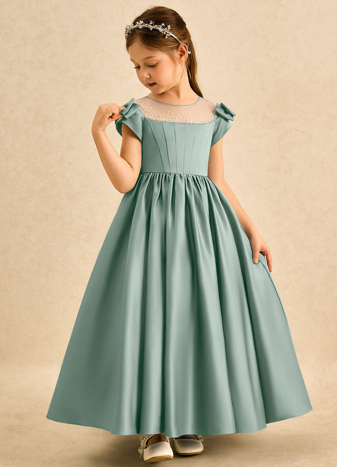 silver childrens bridesmaid dresses Short Sleeves Silver Sequin Wedding Party Dress for Children   loveangeldress