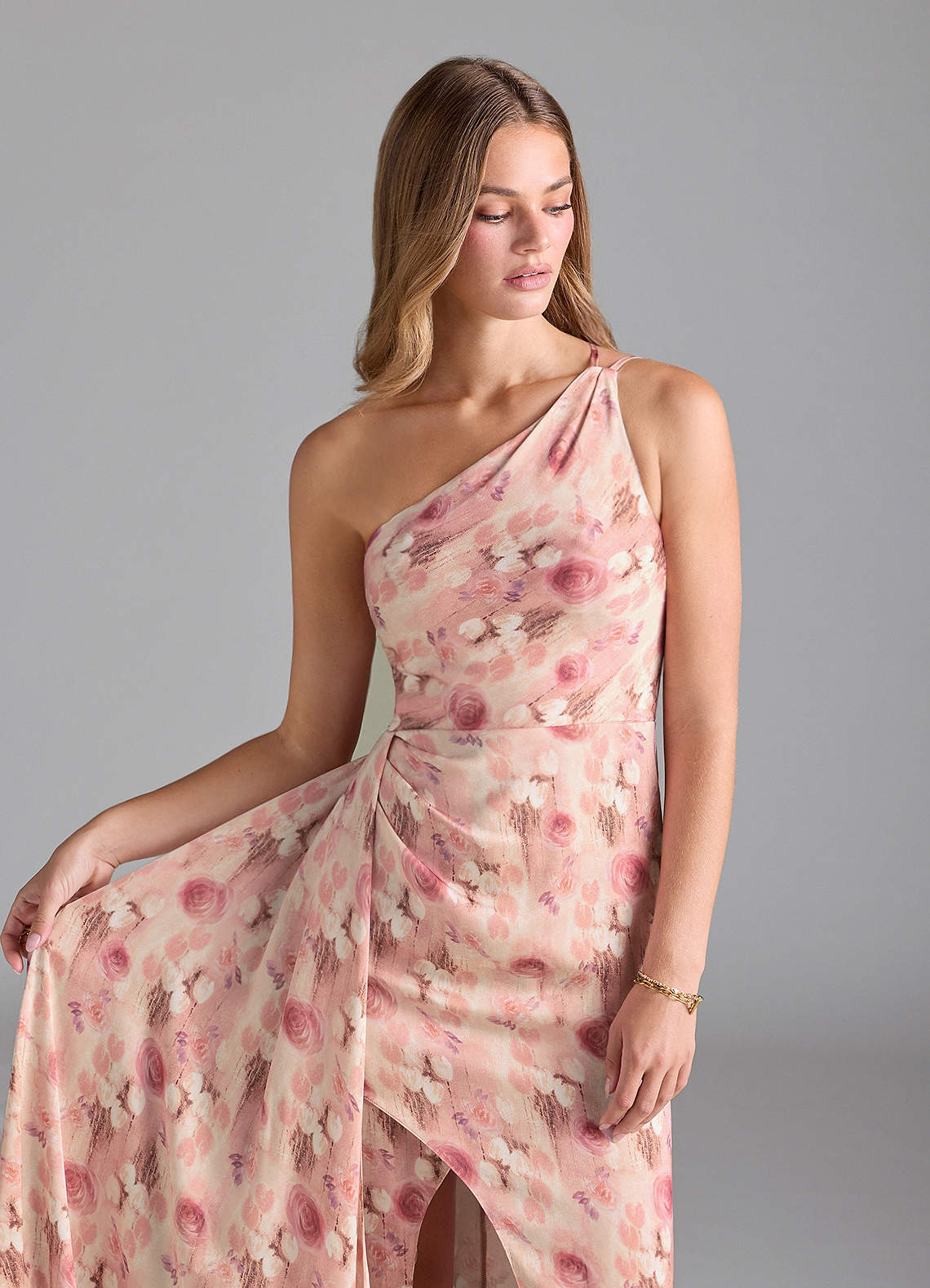 Azazie Maron Demure Roses Bridesmaid Dresses | Azazie