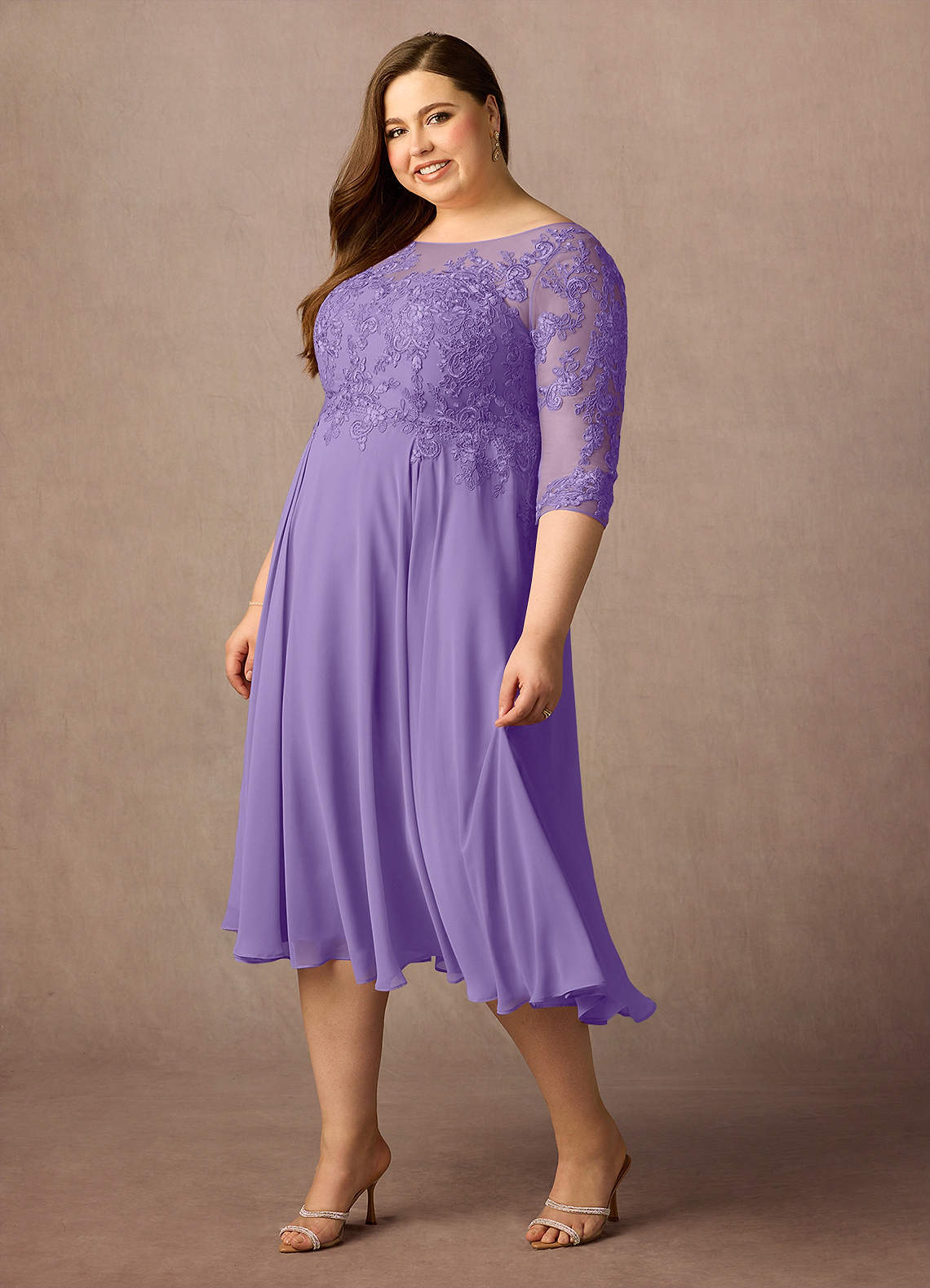 Azazie Marge Mother of the Bride Dresses Tahiti A-Line Scoop Lace Chiffon Dress image8