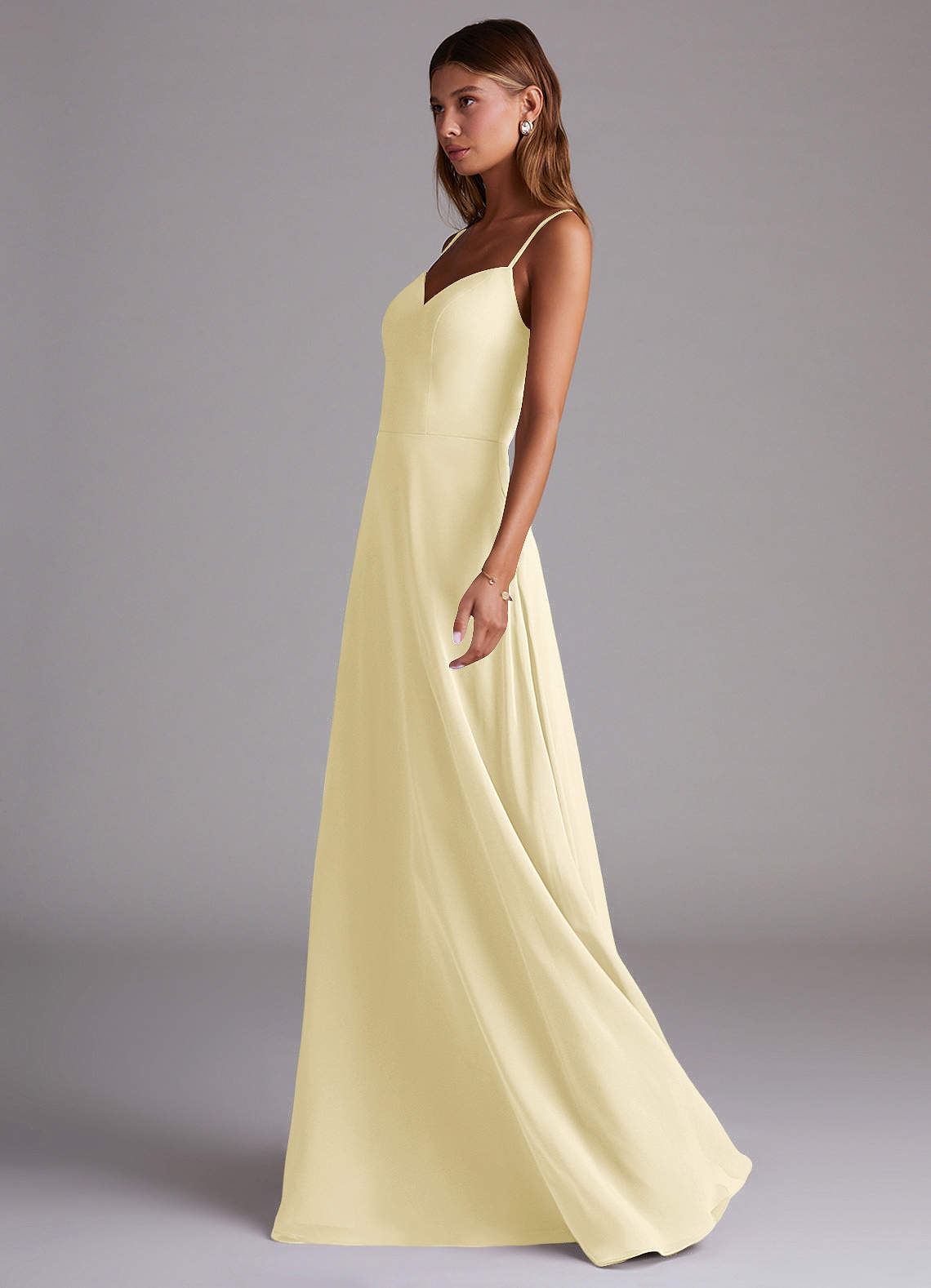 Azazie Marley Lemon Sorbet Chiffon Bridesmaid Dresses | Azazie