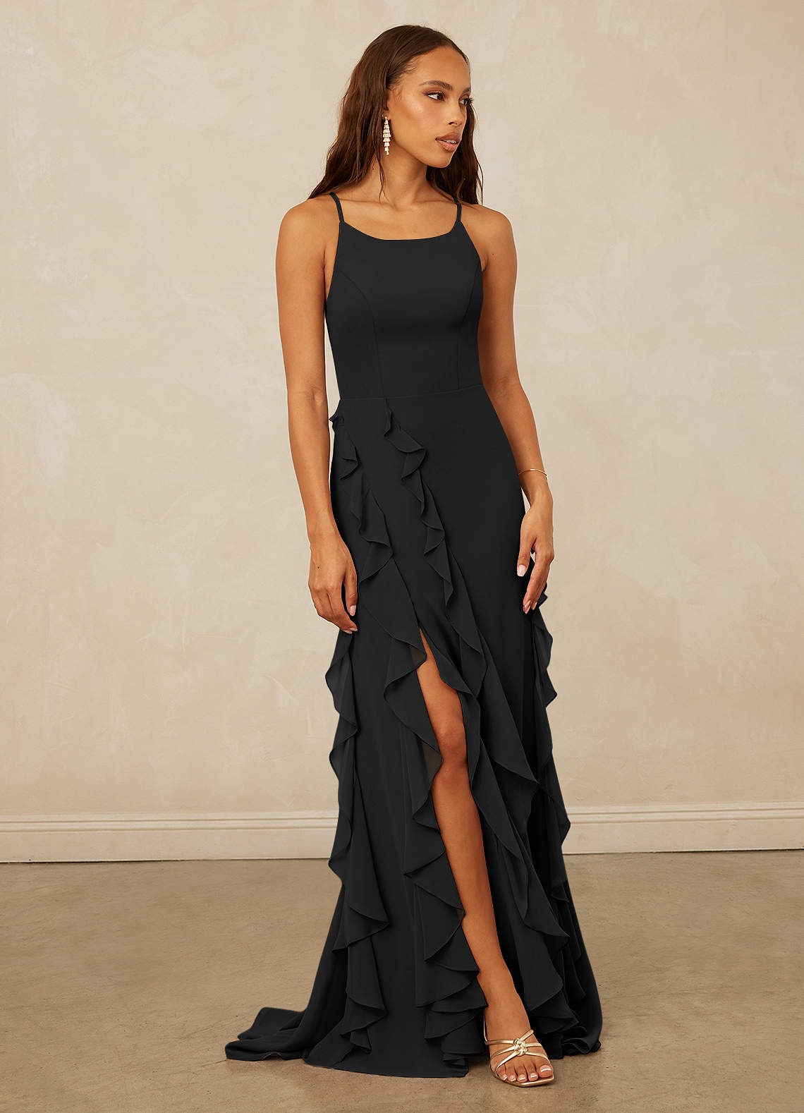 Christian Siriano Bridal for Azazie 1006 Bridesmaid Dresses Ruffle Chiffon Mermaid Dress image1