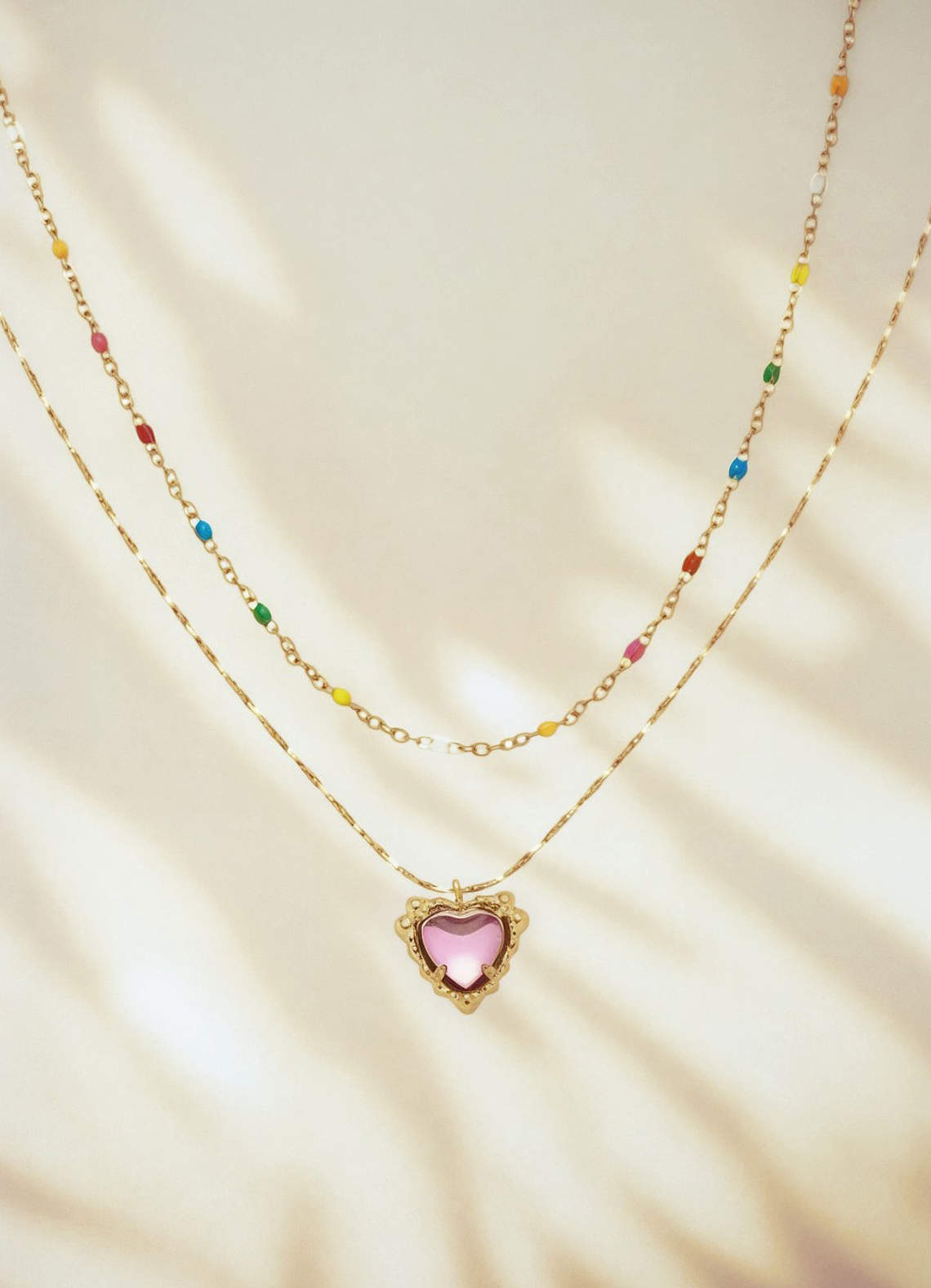 front Delicate Bead Necklace