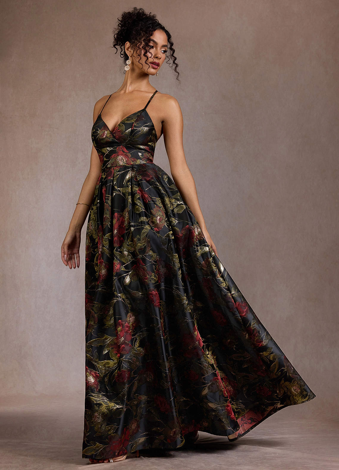 Yara Midnight Rose Maxi Dress Ready to Ship | Azazie DE