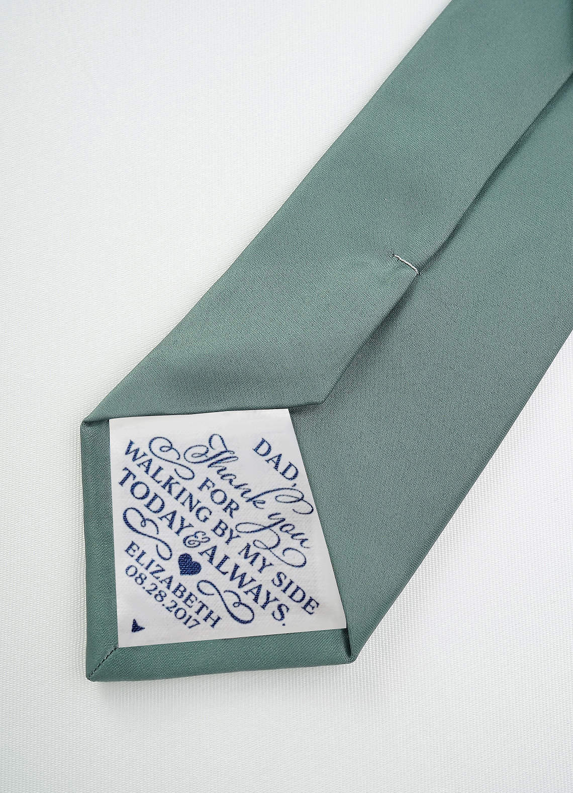 front Personalized Skinny Tie Patch