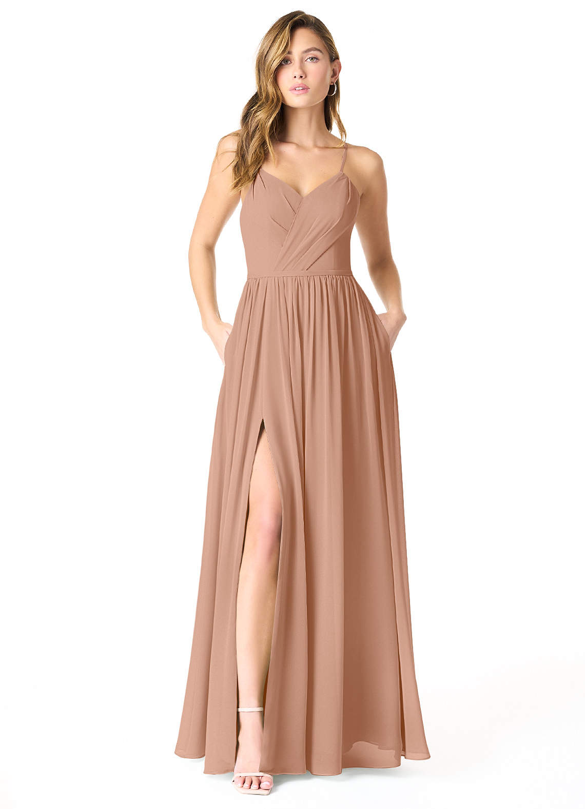 sachin and babi light blue dress Living Lush Floral Chiffon Cowl-Neck Maxi Dress main image 0