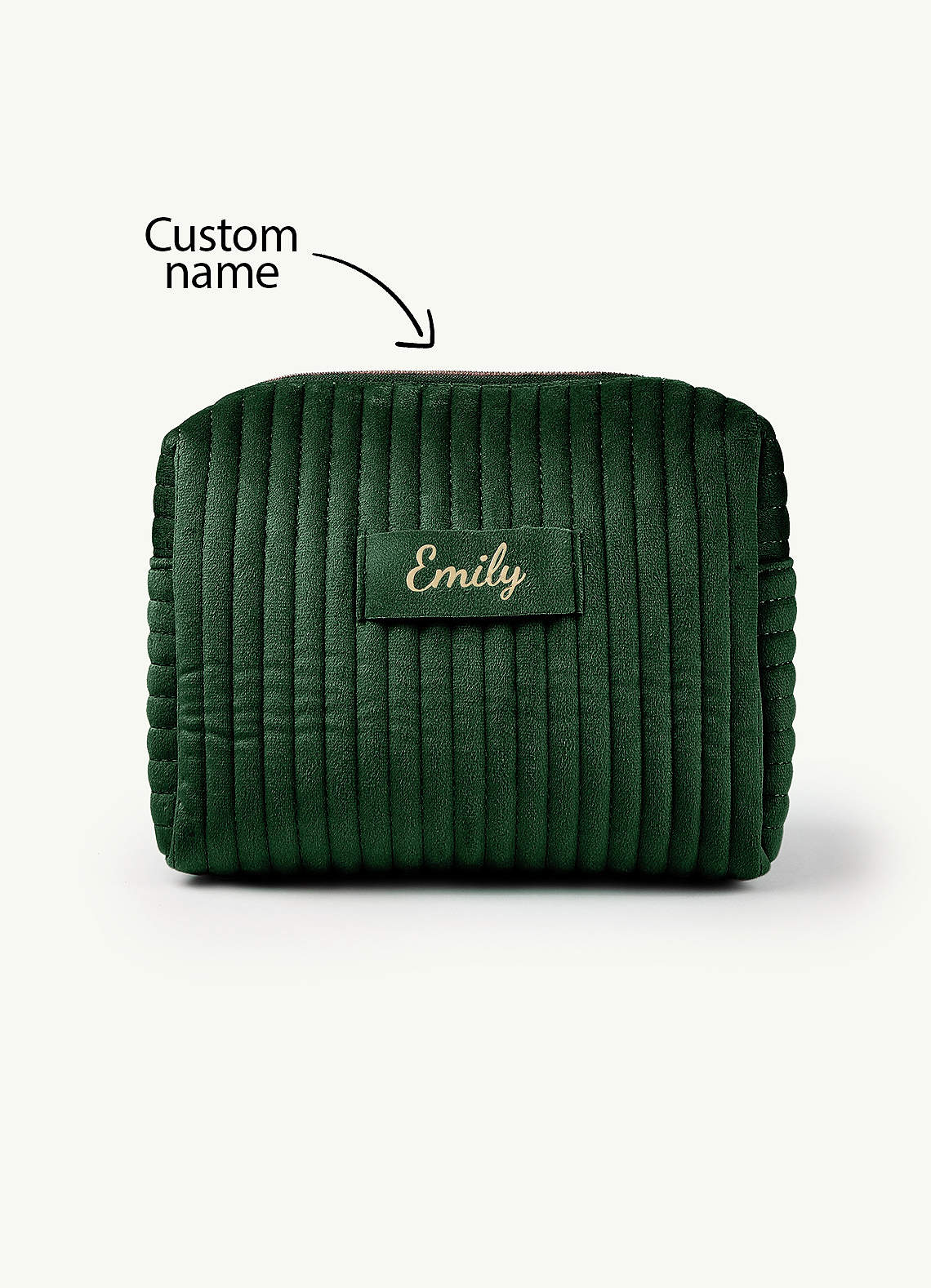 front Personalized Name Makeup Bag
