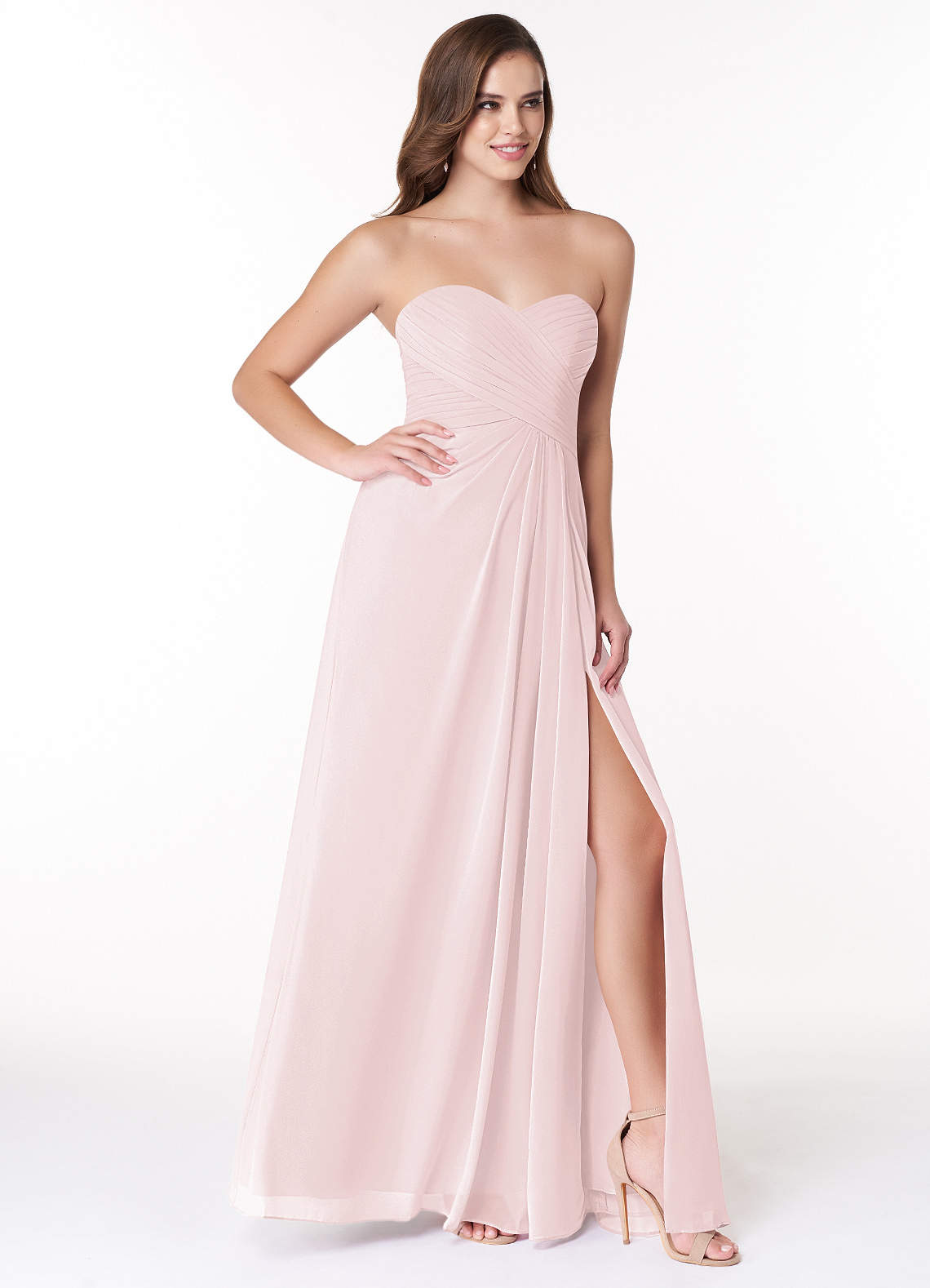Azazie Arabella Allure Bridesmaid Dresses A-Line Sweetheart Neckline Chiffon Floor-Length Dress image1