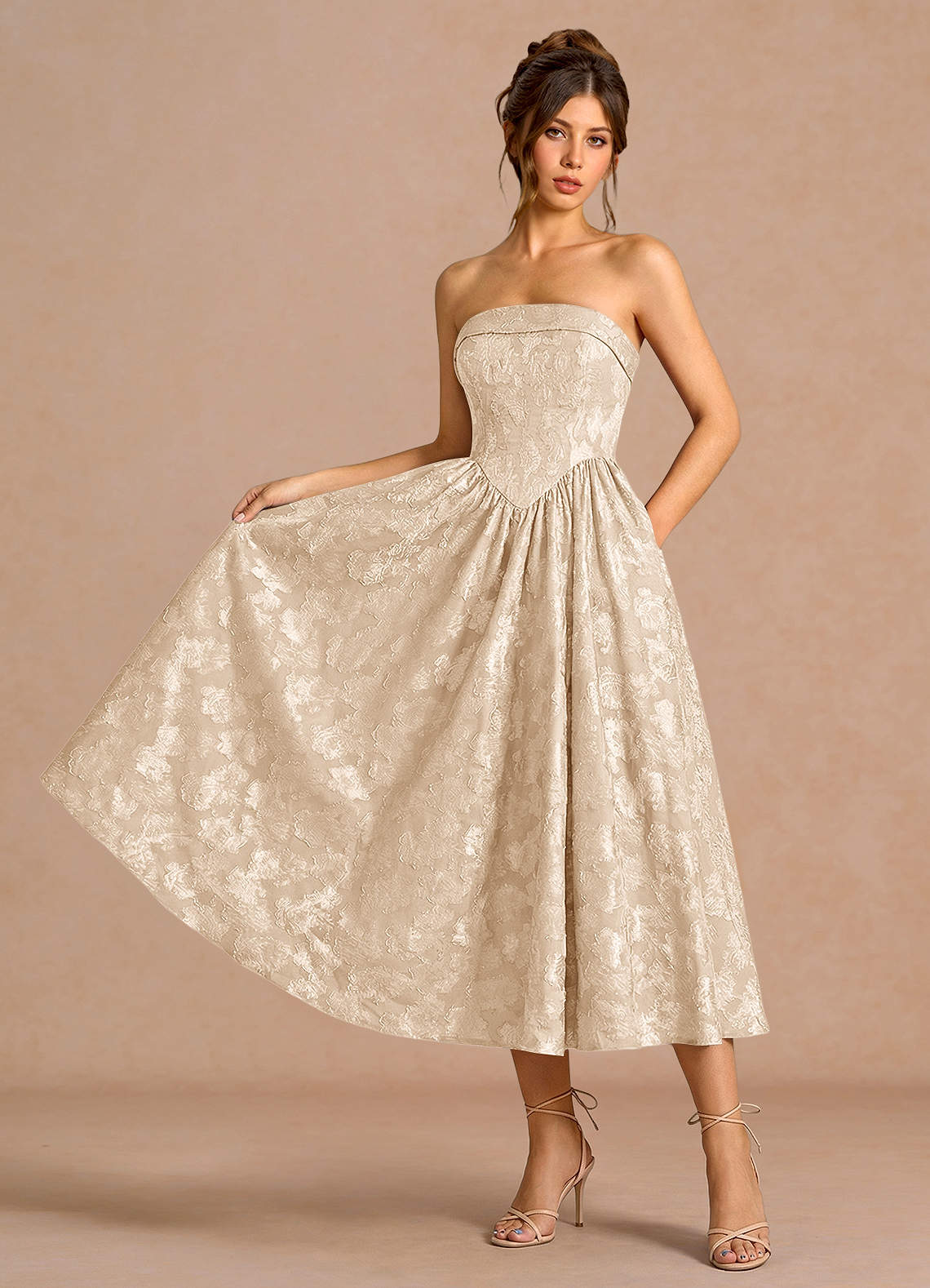 Sadie Creme Midikjole image3