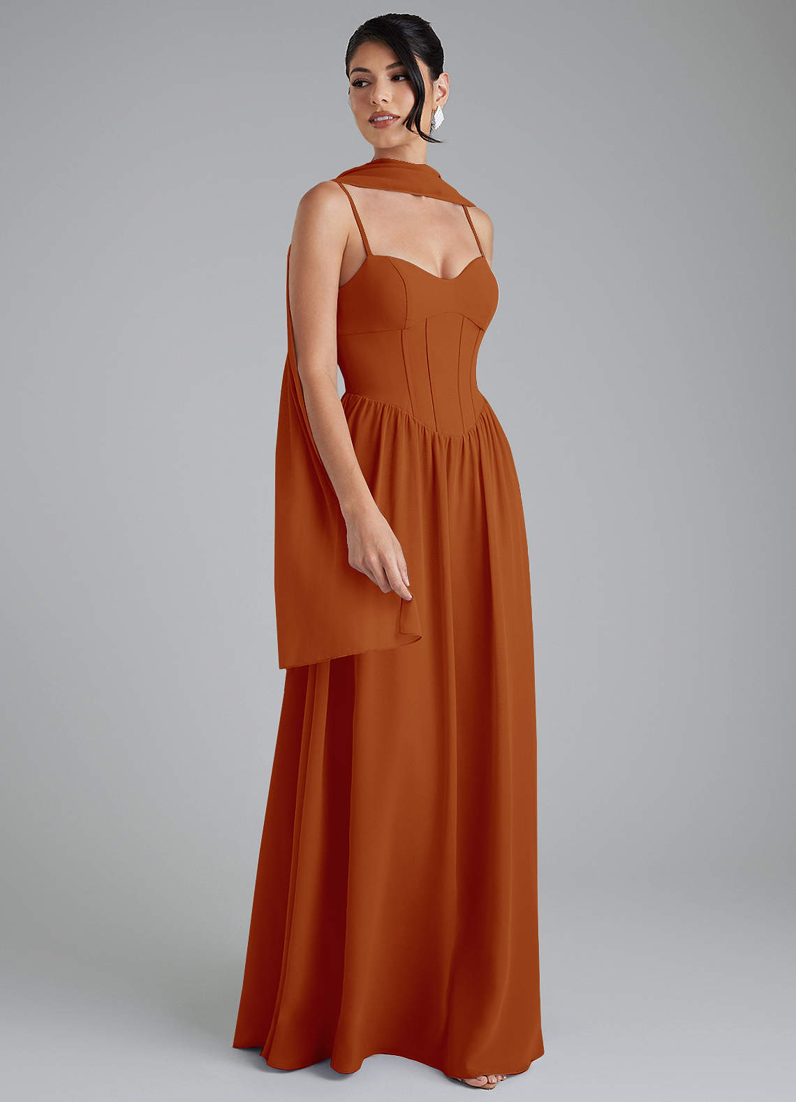 azazie paprika bridesmaid dress Azazie Shaude