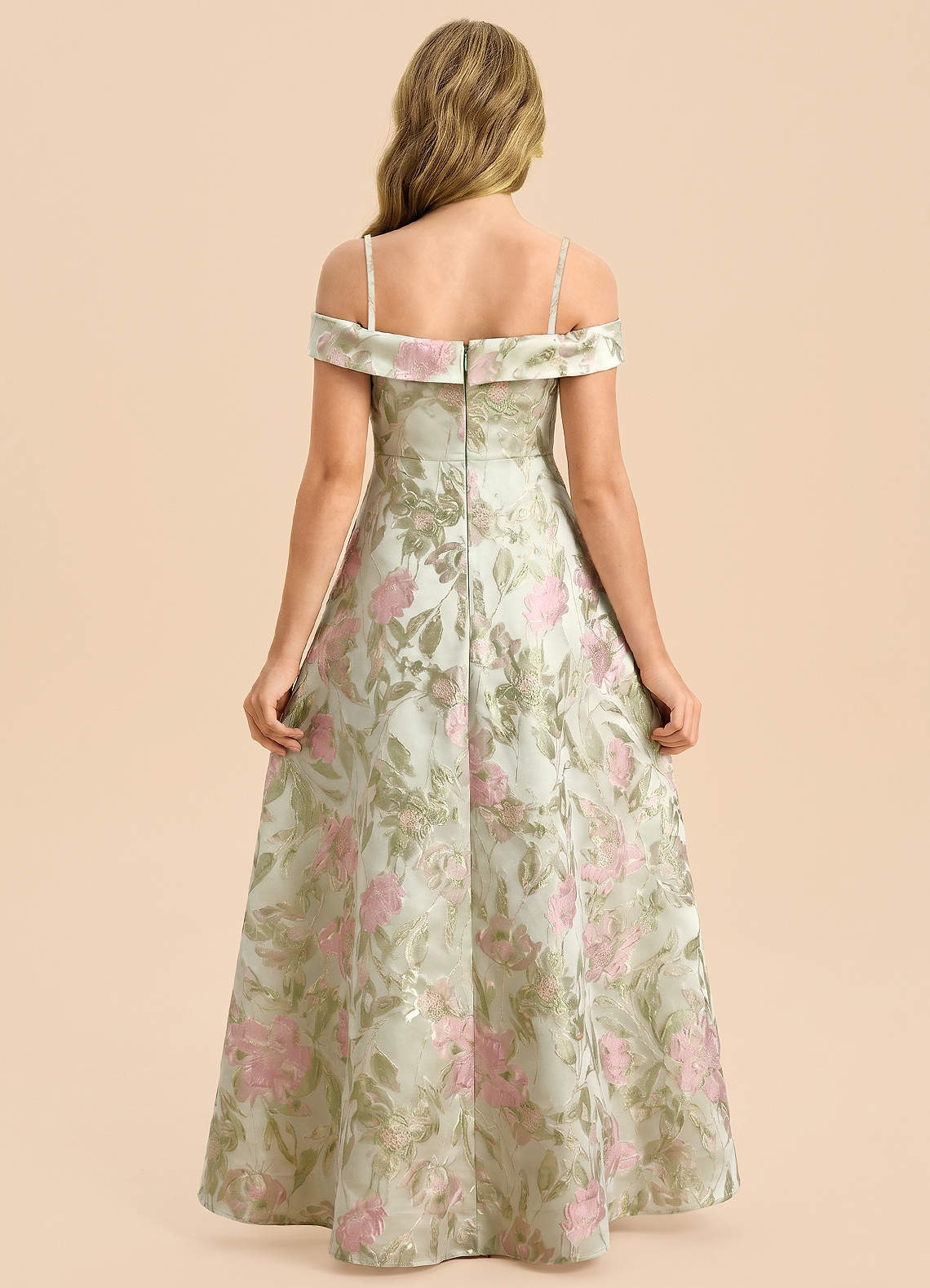 front Azazie Paisley Junior Formal Dress