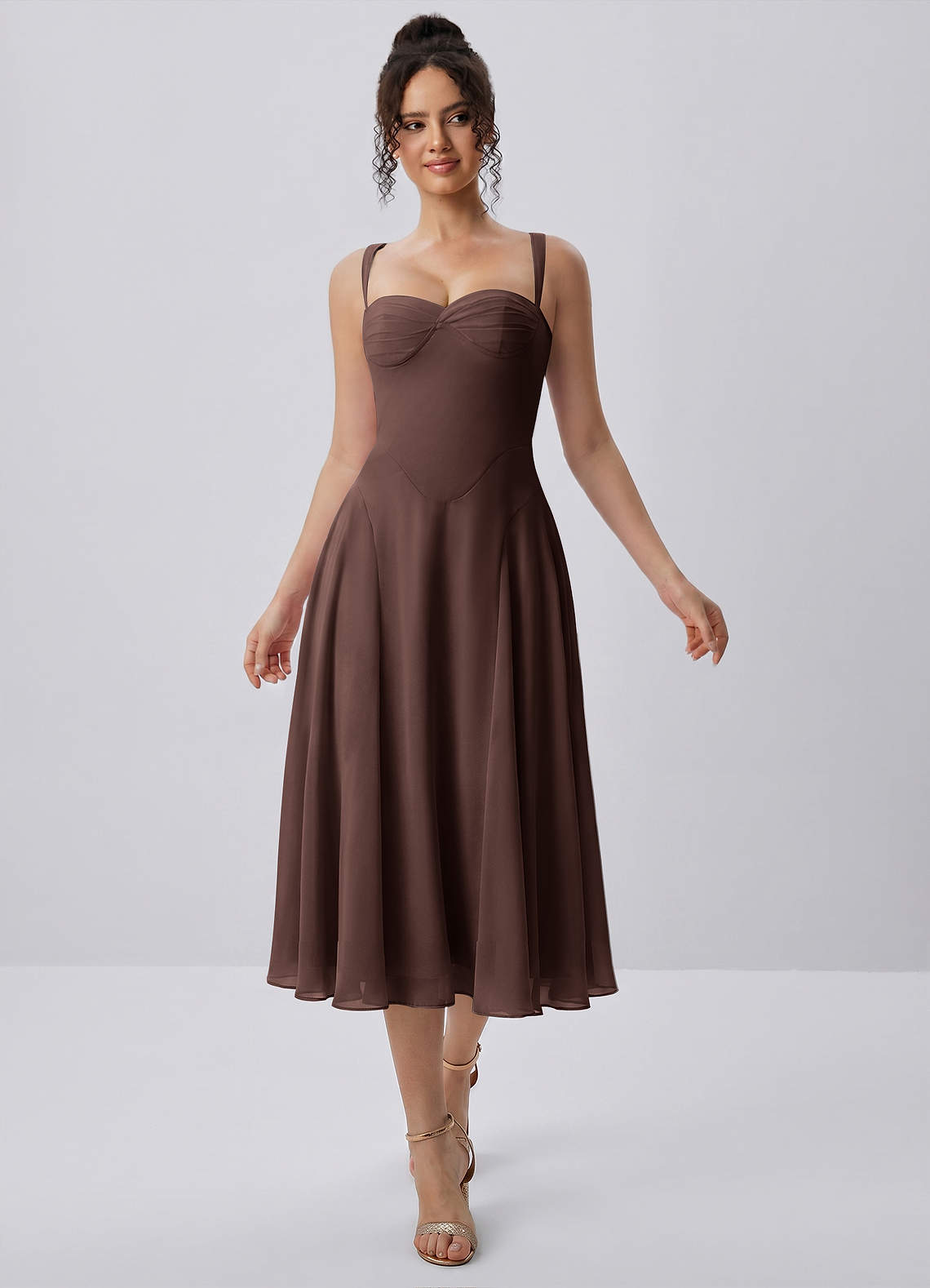 long boho dresses for women Chic Gown Xscape Petite Velvet Off-The-Shoulder The Boho Vintage V bateau neckline bridesmaid dress Dress's Color:41#-Lake blue