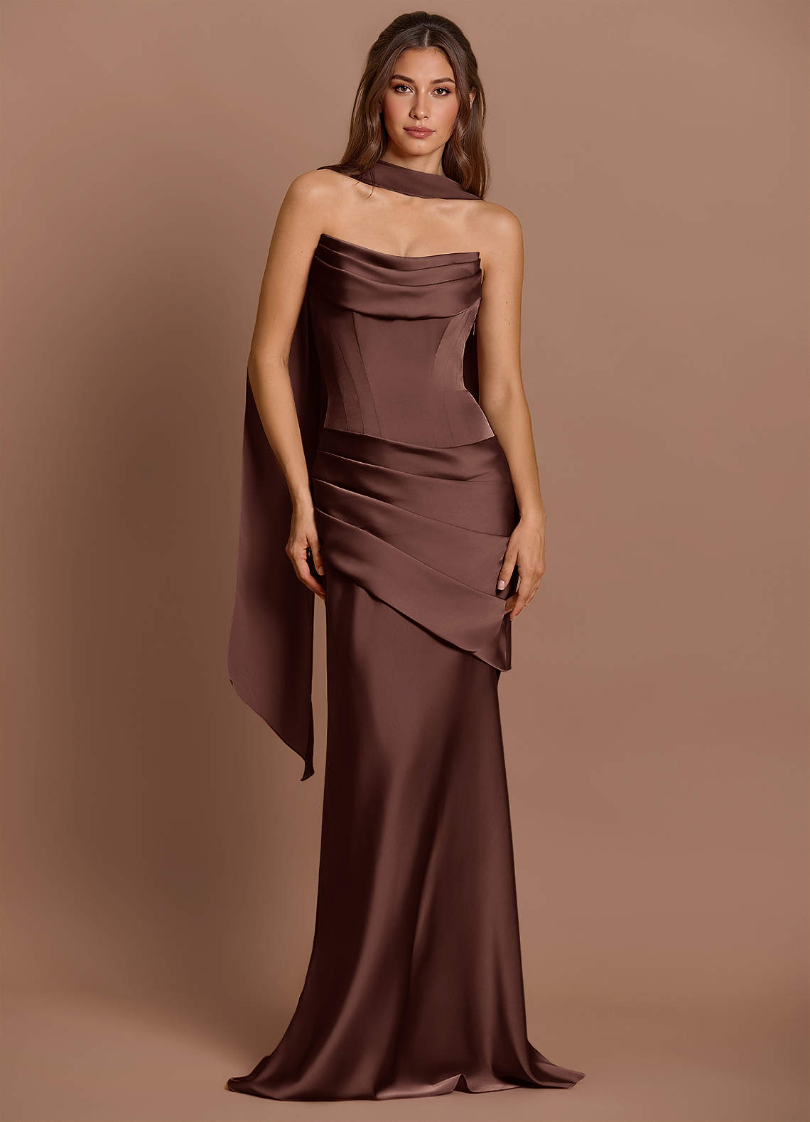 Vestido Moca Coco Largo Pelagia image1